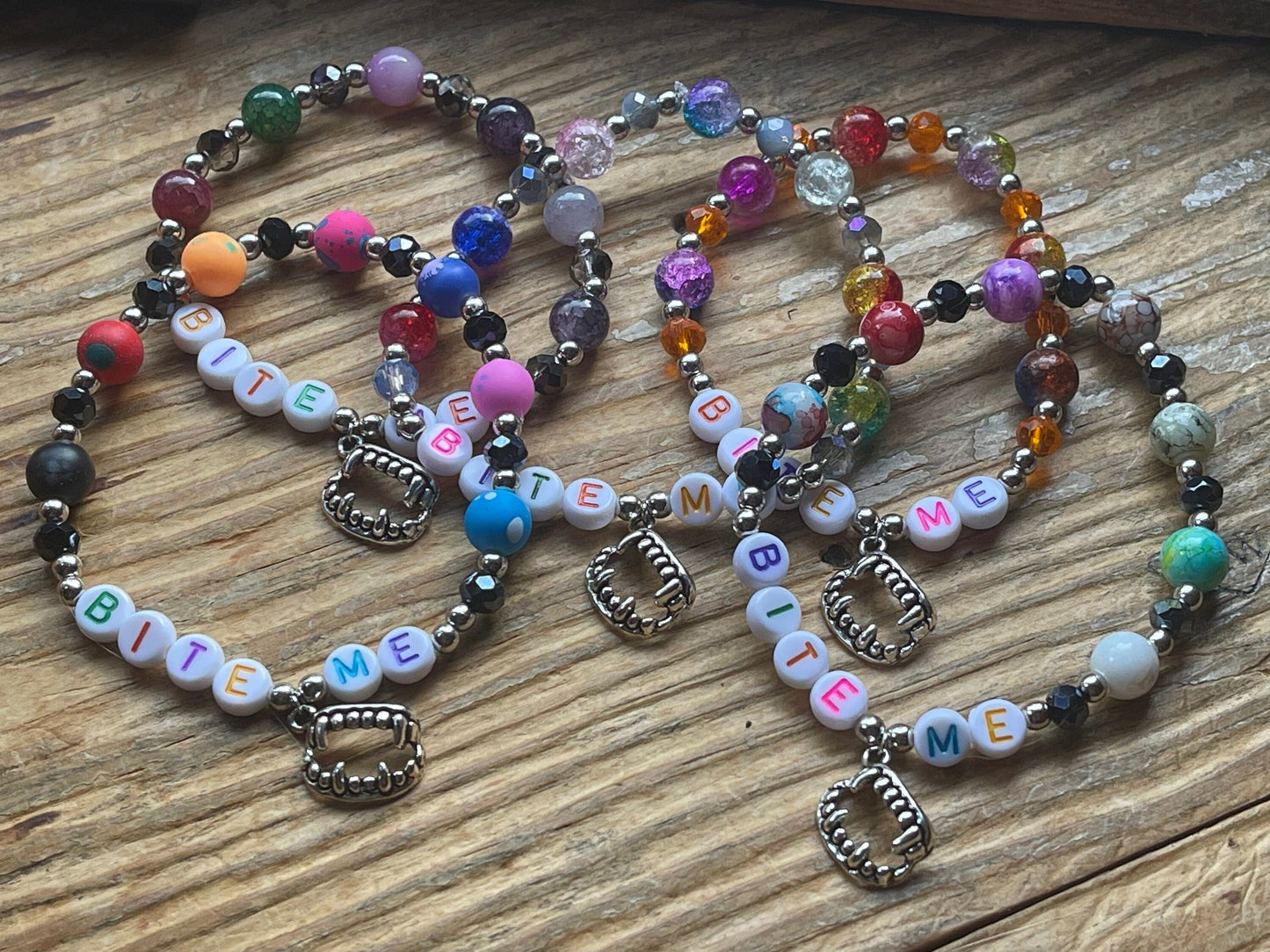 BITE ME Friendship Bracelet | Snarky Bracelet for Vampire Fans