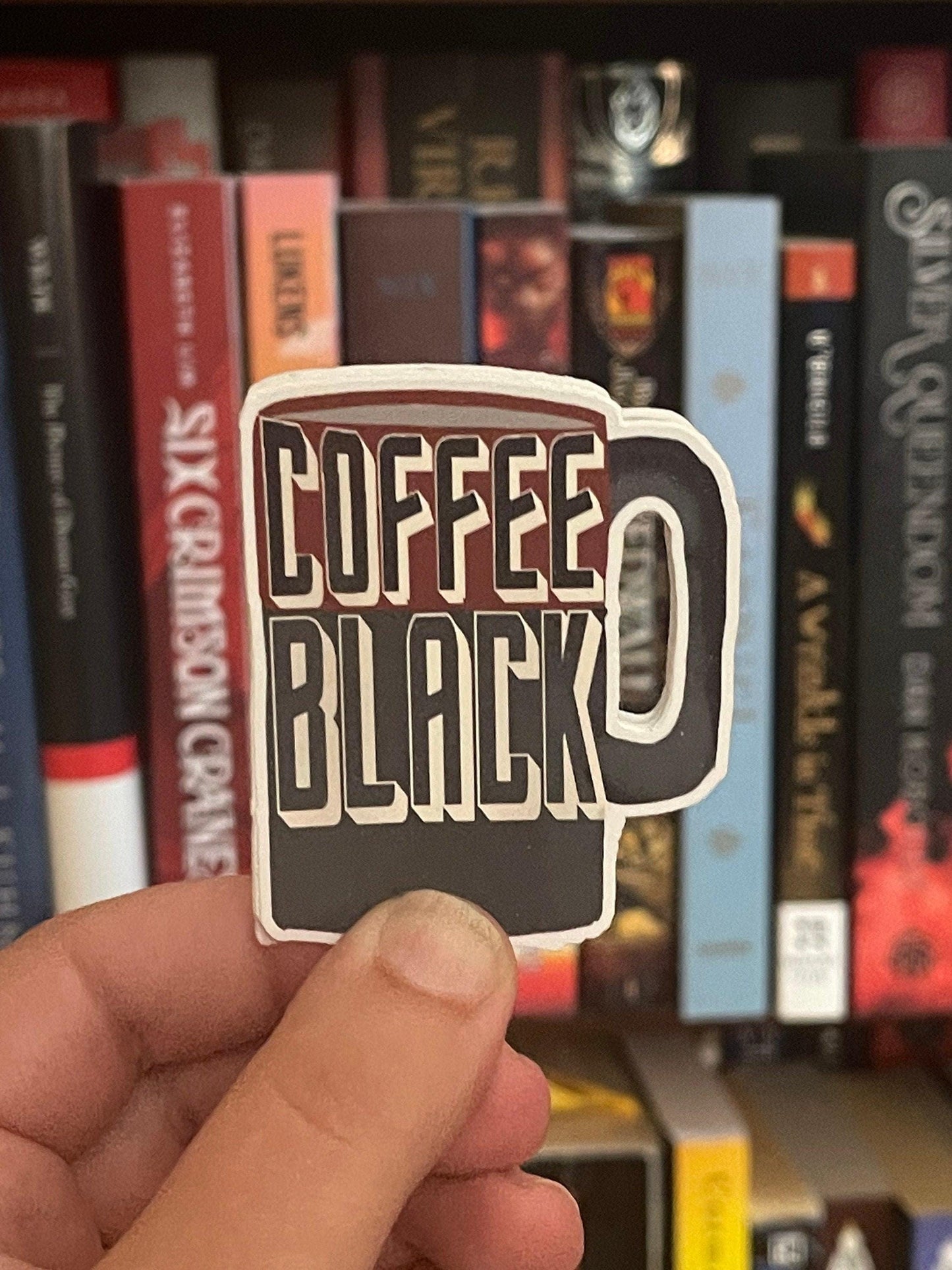 COFFEE BLACK Sticker | Captain Janeway Inspired Sticker | Sci-Fi and Fantasy Gifts for Laptops and Waterbottles | Ready to Ship