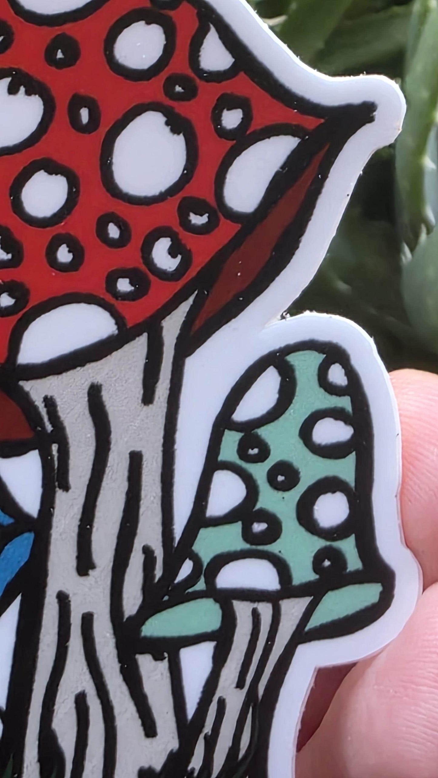 MAGICAL MUSHROOMS Stickers | Matte and Holographic Stickers | Waterproof Stickers | Cottagecore Sticker | Shroom Art | 3in Tall