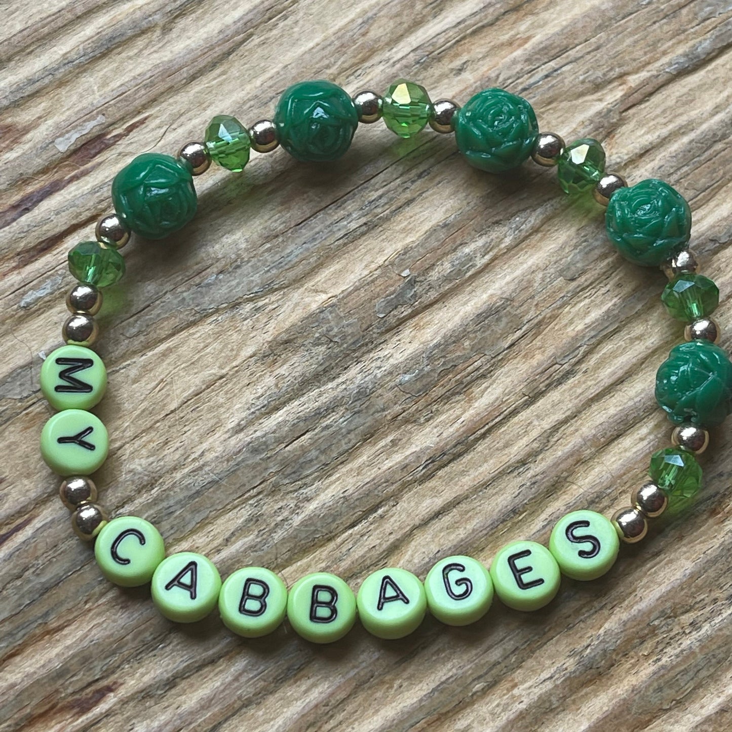 MY CABBAGES | Atla Inspired Friendship Bracelet | Green Bracelet | Tales of a Cabbage Man | Various Sizes