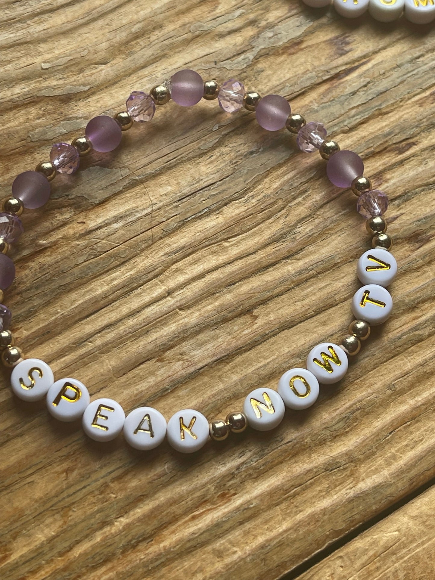 SPEAK NOW TV Vault Track Bracelets (Lilac Version), Gift for Her, Gifts for Girlfriend, Gifts for Wife, Birthday Gift, Stocking Stuffers