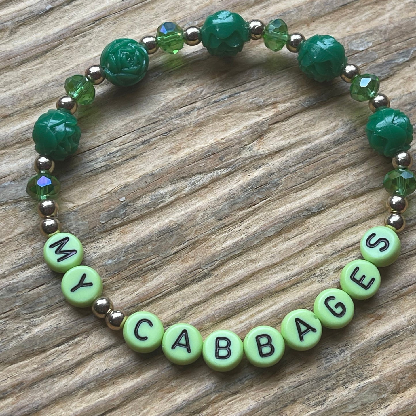 MY CABBAGES | Atla Inspired Friendship Bracelet | Green Bracelet | Tales of a Cabbage Man | Various Sizes