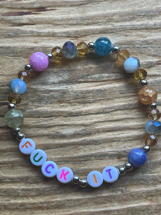FUCK IT Bracelet | Snarky Friendship Bracelet for Concerts, Festivals, and Birthdays