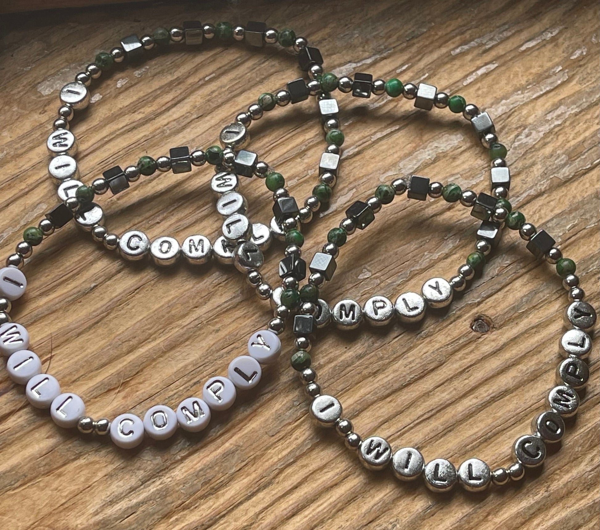 I WILL COMPLY Bracelet | Borg-Inspired Beaded Bracelet | Two Colors | Gifts for Trekkies