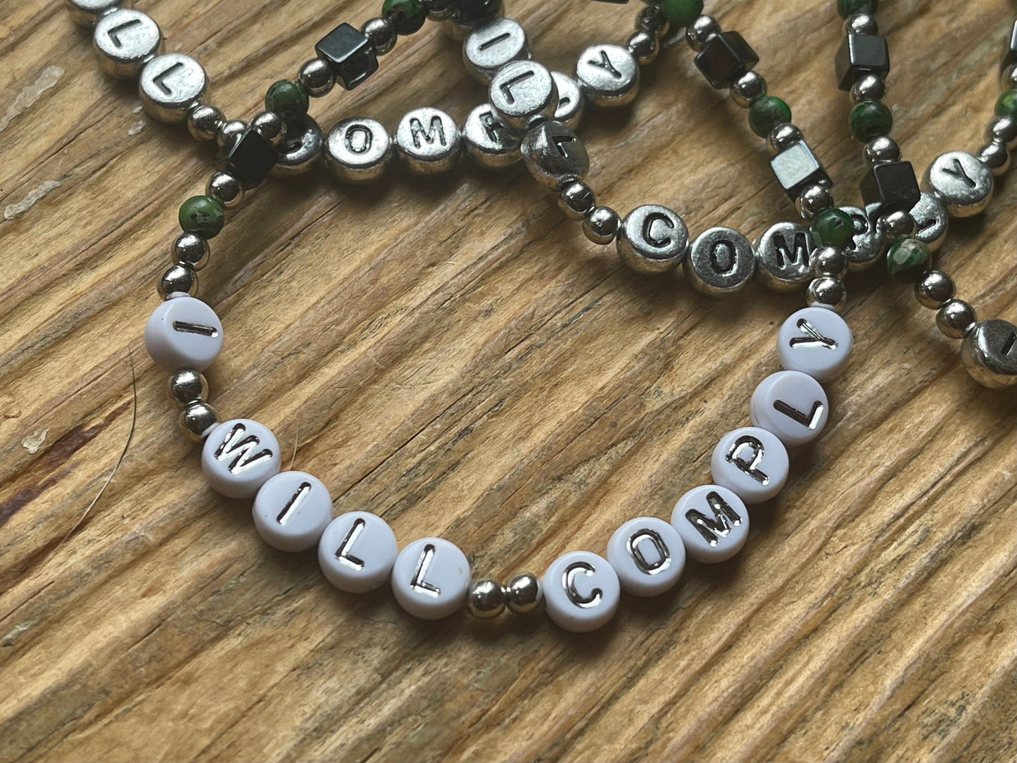 I WILL COMPLY Bracelet | Borg-Inspired Beaded Bracelet | Two Colors | Gifts for Trekkies