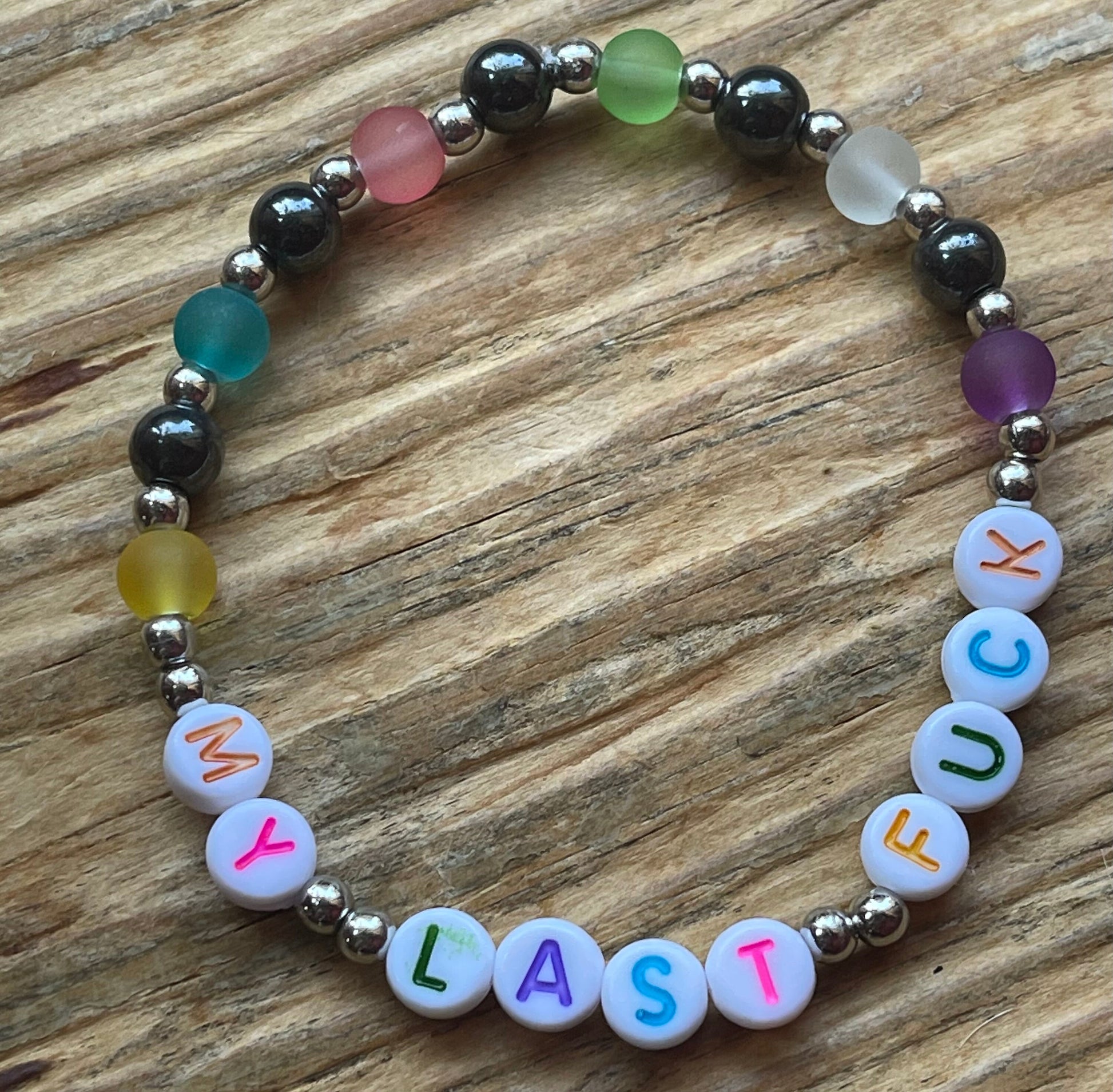 MY LAST FUCK Bracelet | Sarcastic Friendship Bracelet | Various Styles and Sizes