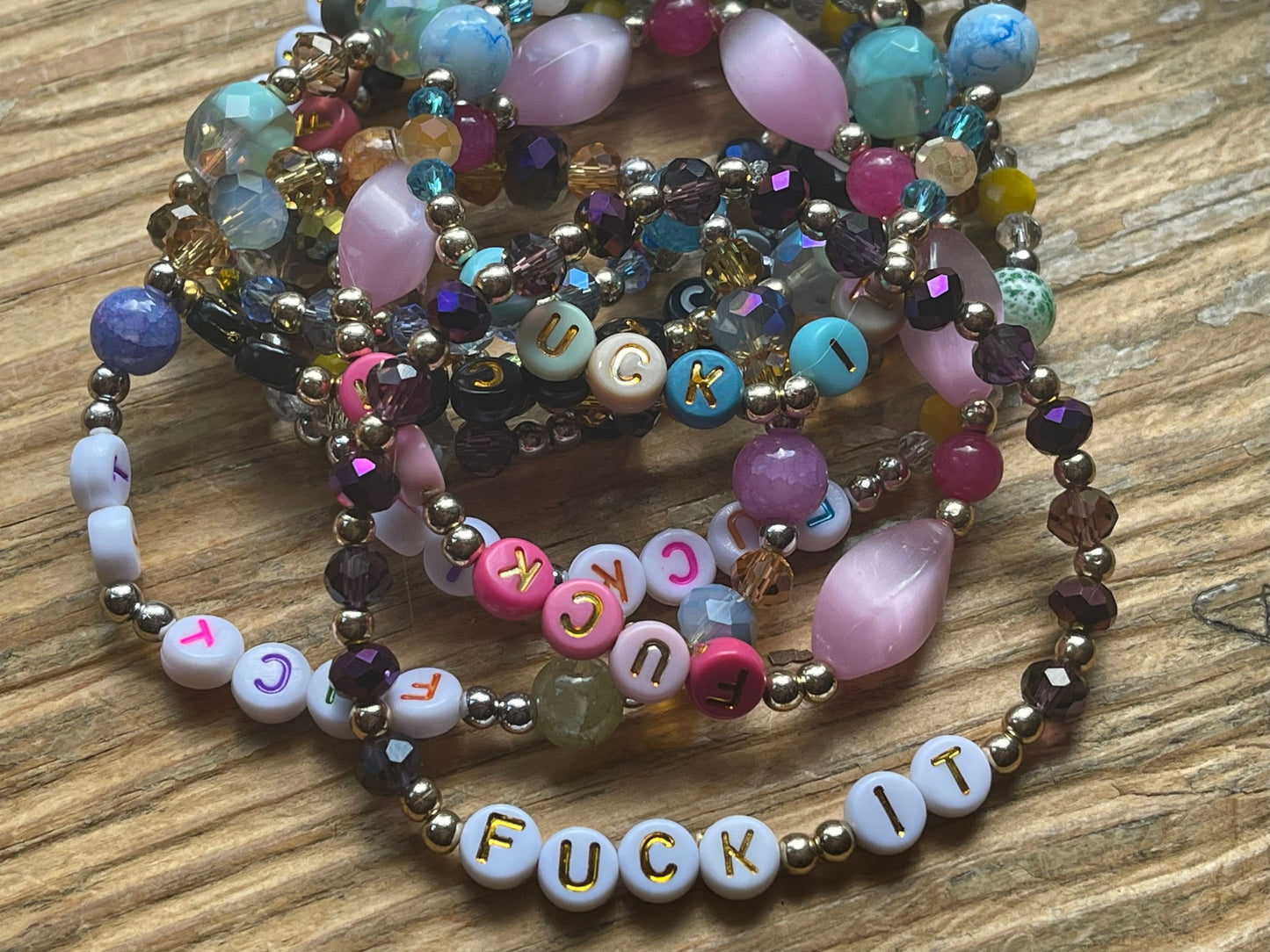 FUCK IT Bracelet | Snarky Friendship Bracelet for Concerts, Festivals, and Birthdays