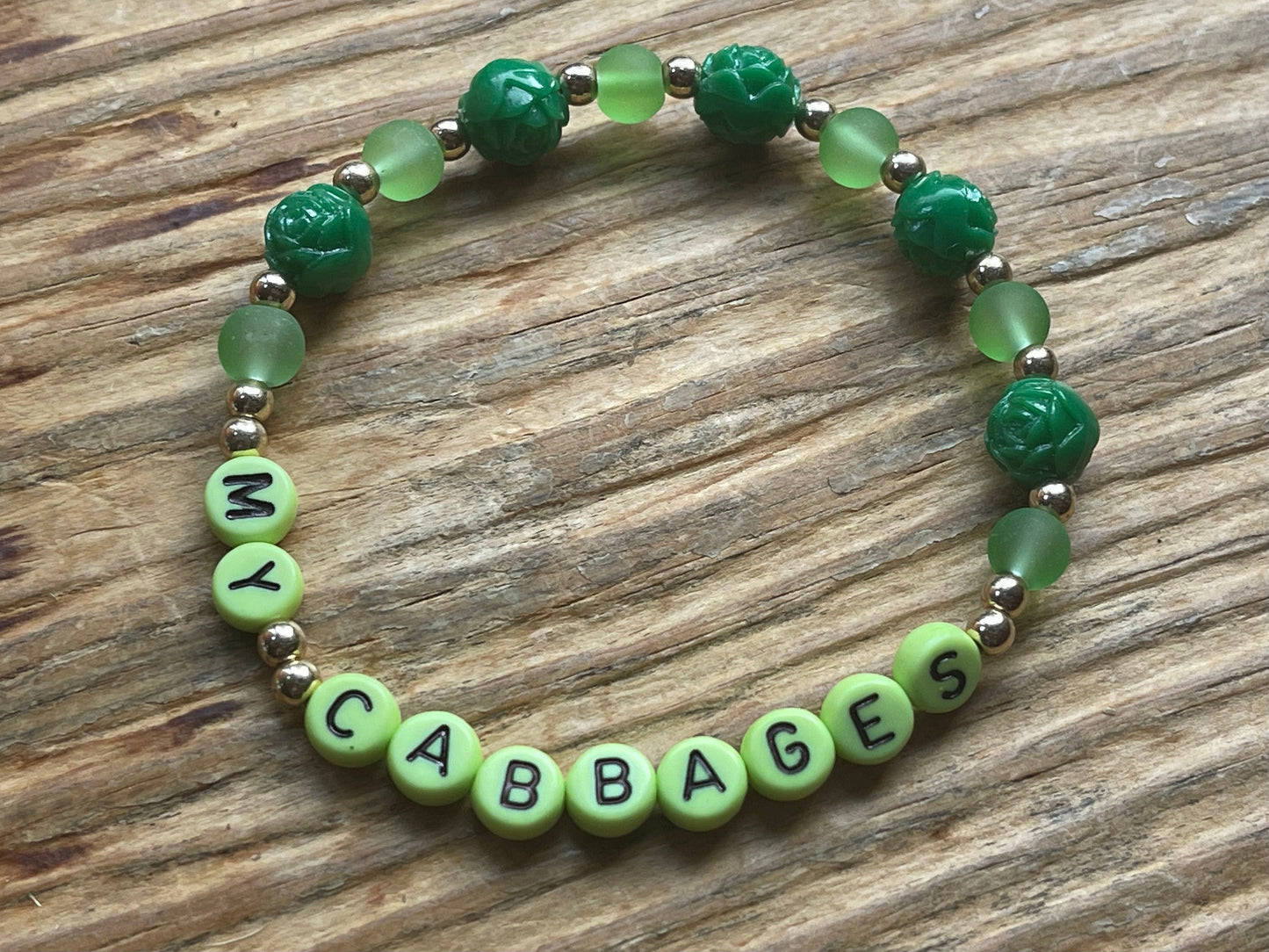 MY CABBAGES | Atla Inspired Friendship Bracelet | Green Bracelet | Tales of a Cabbage Man | Various Sizes