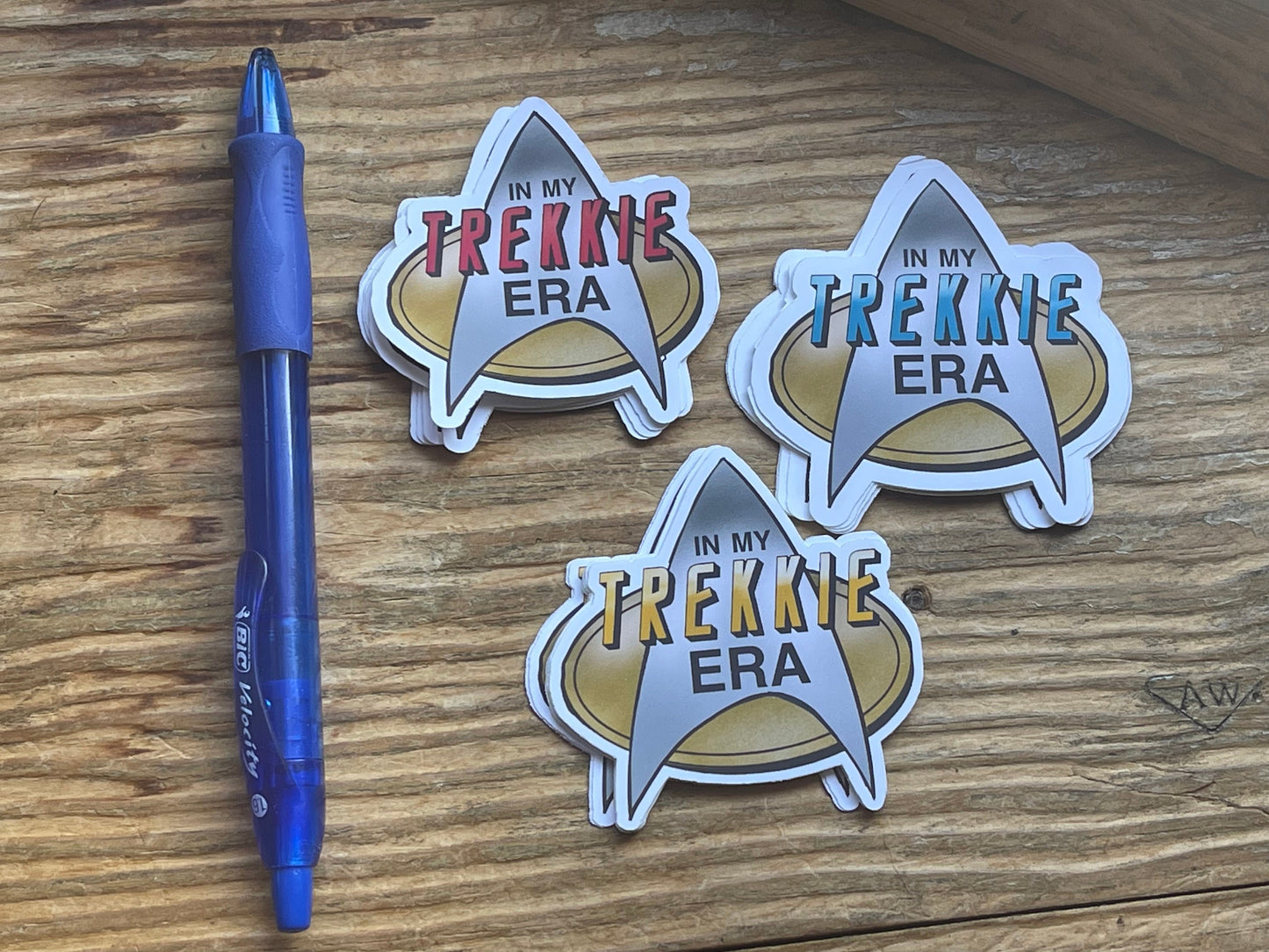 TREKKIE ERA Stickers | Vinyl Stickers Inspired By Star Trek for Car, Laptop, and Waterbottle | Gifts for Trekkies | Stocking Stuffers