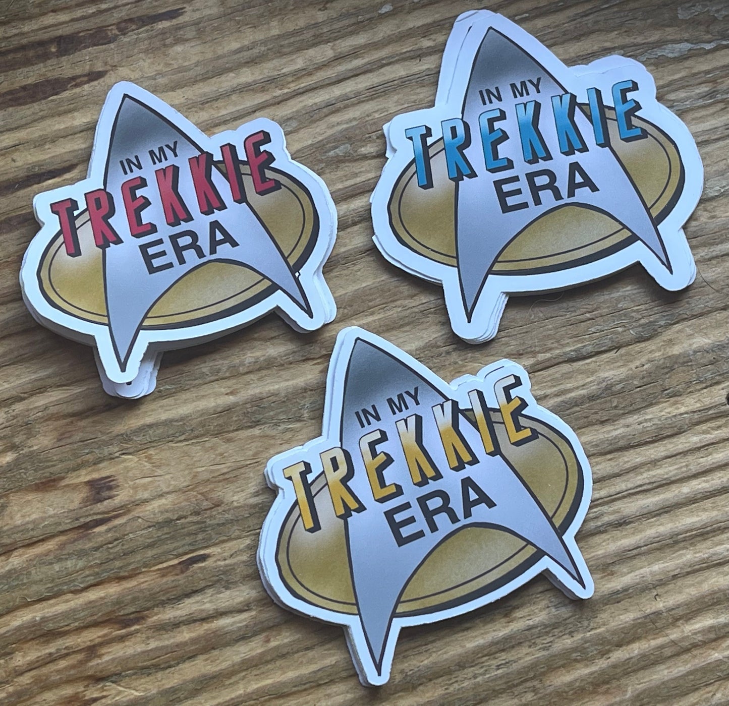 TREKKIE ERA Stickers | Vinyl Stickers Inspired By Star Trek for Car, Laptop, and Waterbottle | Gifts for Trekkies | Stocking Stuffers