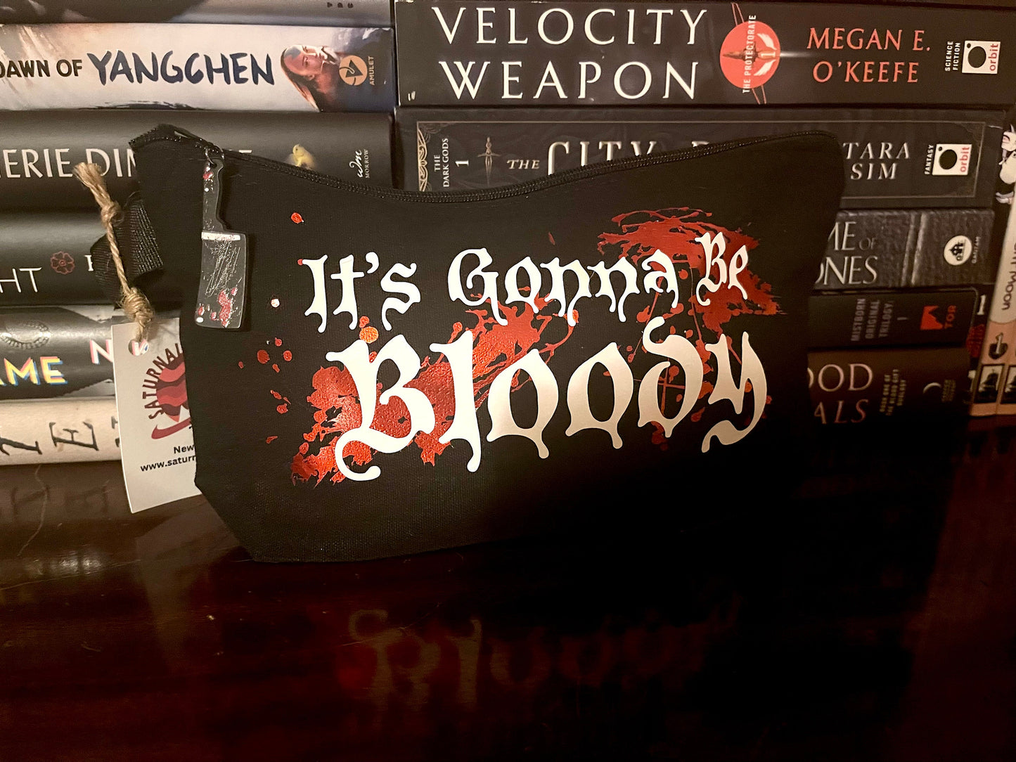 GONNA BE BLOODY Zipper Pouch | Macrabre Cosmetic Pouch | Gifts for Horror Fans | Gothic Horror Design | Feminine Hygiene Organizer