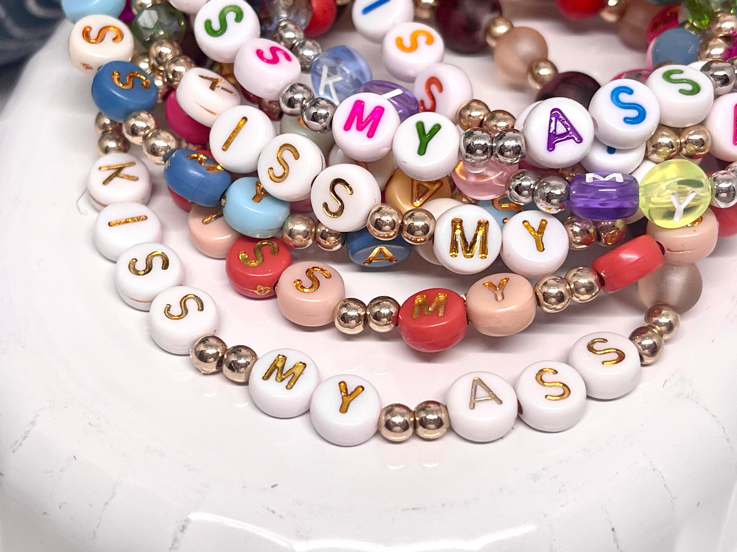 KISS MY ASS Bracelet, Sweary Bracelet, Gifts for Friend, Gifts for Best Friend, Breakup Gifts, Divorce Gifts, Encouragement Gifts