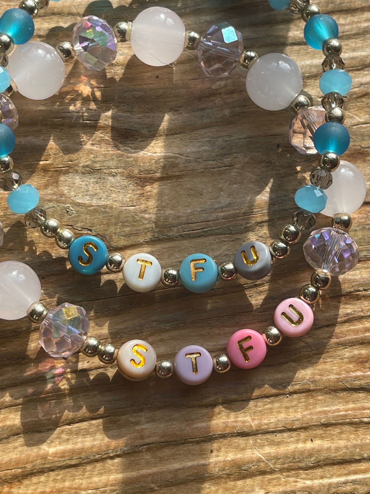 STFU Beaded Bracelets, Curse-y Bracelet, Gifts for Best Friends, Breakup Gifts, Divorce Gifts, Colorful Bracelet Gifts, Sweary Gifts