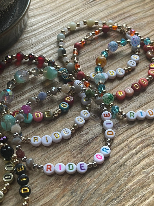 RIDE OR DIE Bracelets, Gifts for Her, Gifts for Mom, Gifts for Best Friend, Friendship Bracelets, Secret Santa Gifts, Christmas Gifts