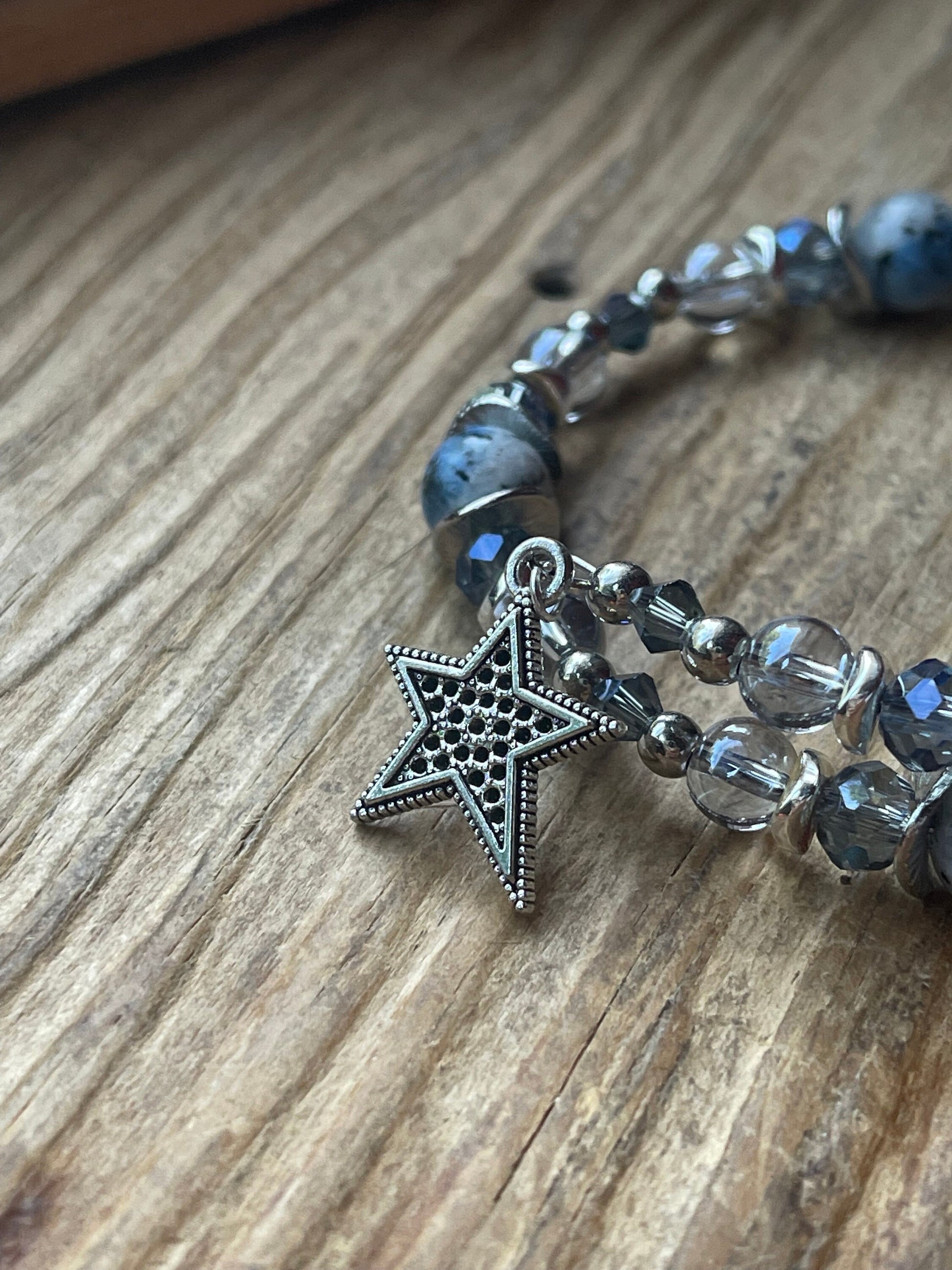 PLEIADES Memory Wire Bracelet, Adjustable Bracelet with Star Charms, Astrology-Inspired Bracelet, Gifts for Her, Anniversary Gifts