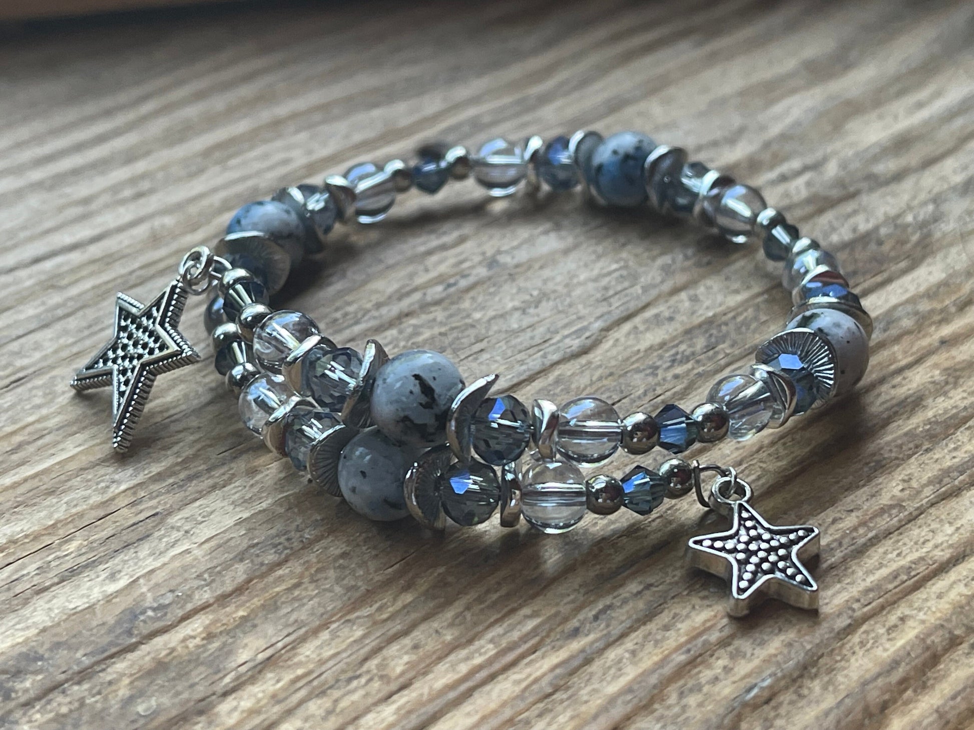 PLEIADES Memory Wire Bracelet, Adjustable Bracelet with Star Charms, Astrology-Inspired Bracelet, Gifts for Her, Anniversary Gifts