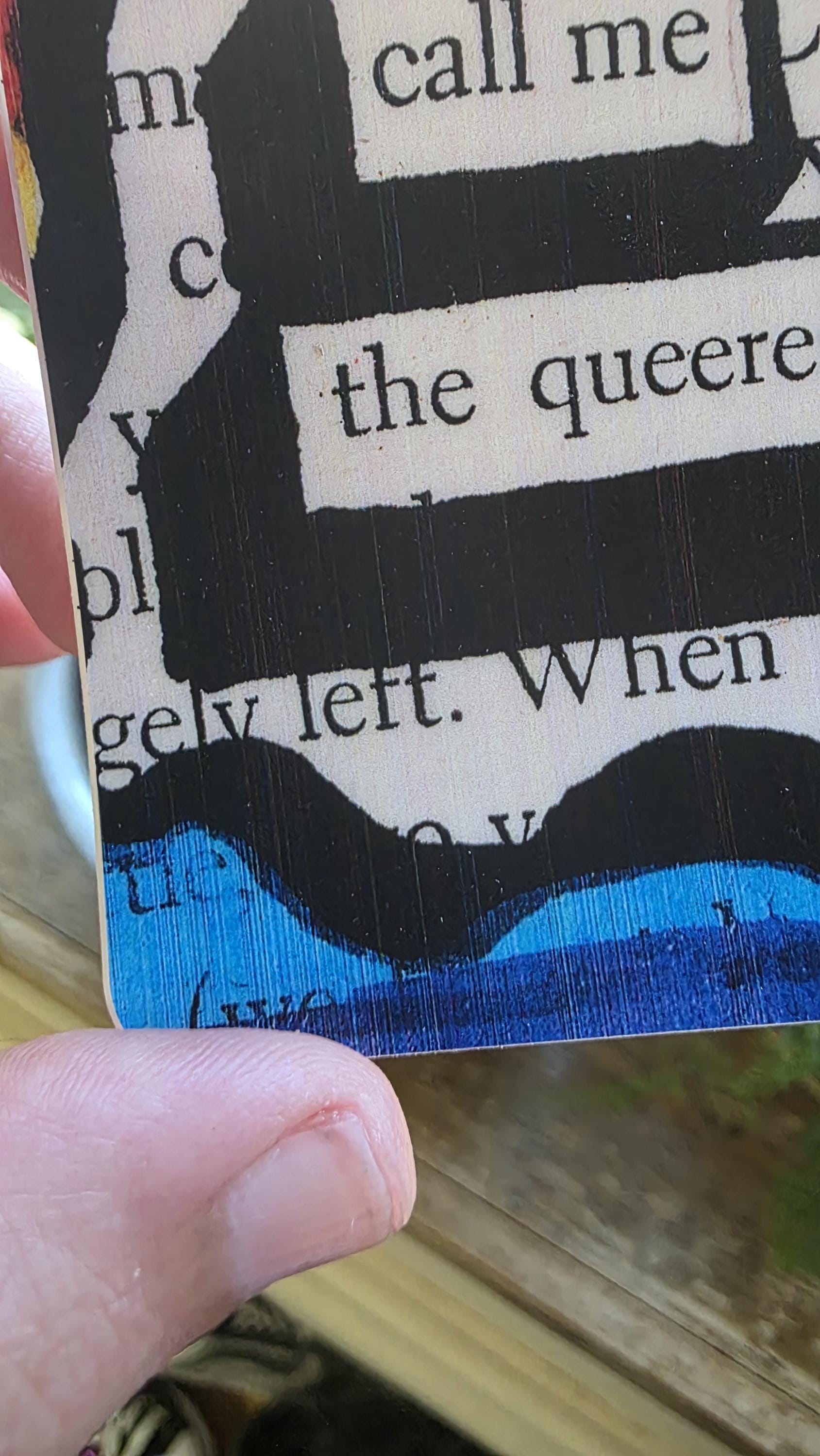 Call Me The Queerest Rainbow Blackout Poetry Design, 3 Inch Waterproof Sticker for Journals and Bottles