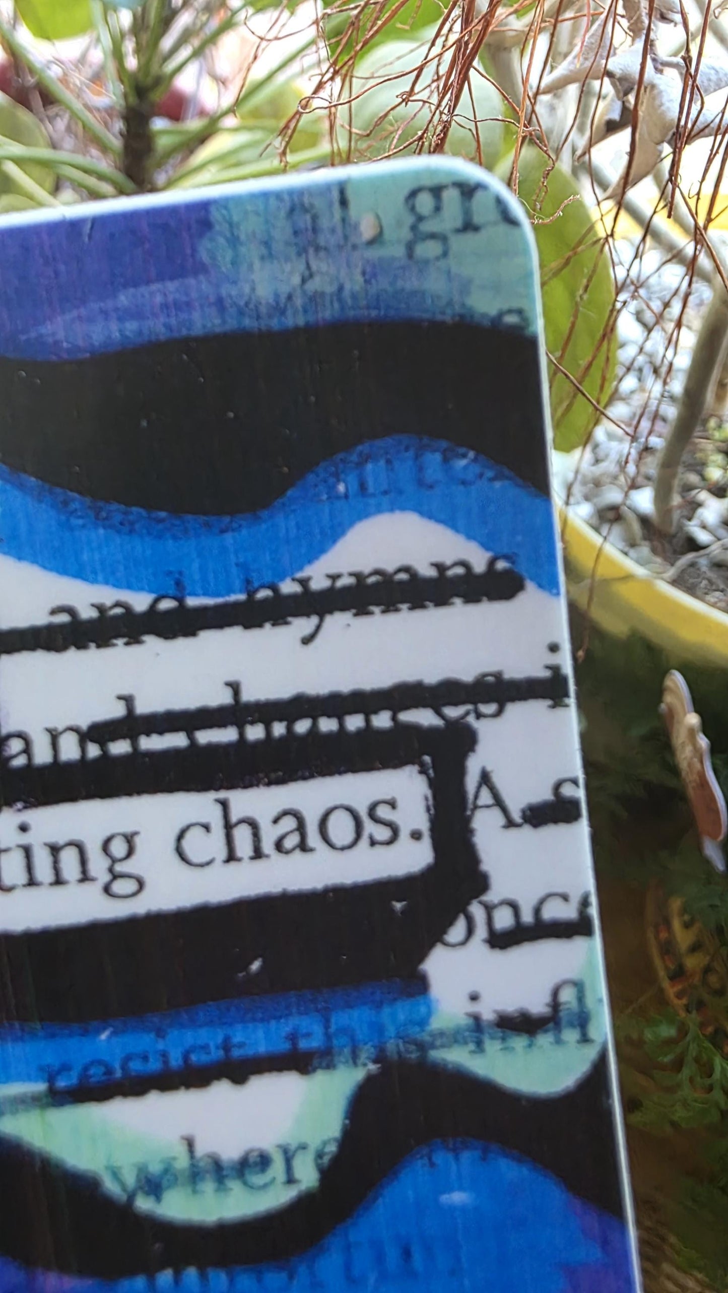 A Weakness for Creating Chaos, Mystical Blackout Poetry Vinyl Sticker