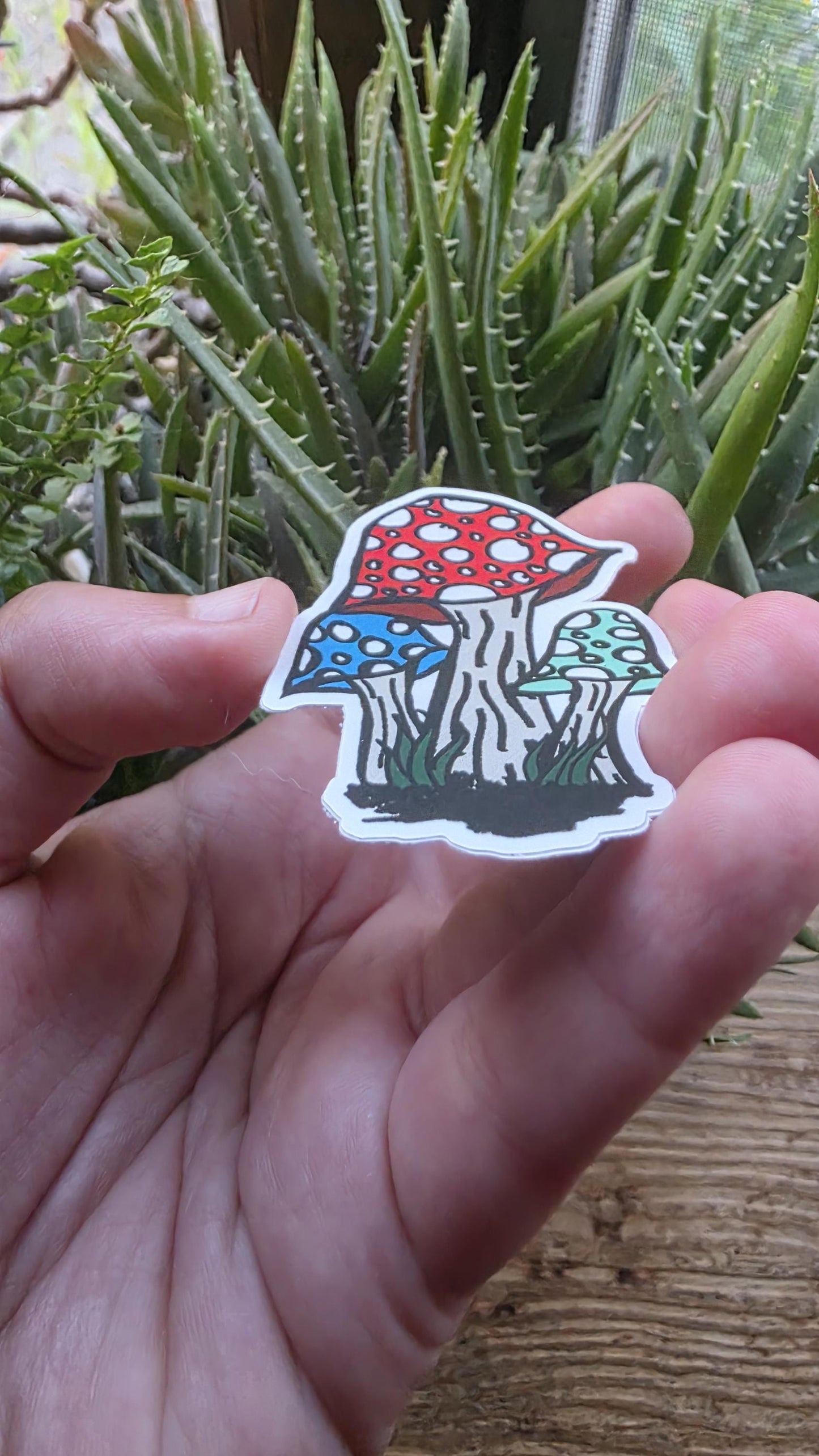 MAGICAL MUSHROOMS Stickers | Matte and Holographic Stickers | Waterproof Stickers | Cottagecore Sticker | Shroom Art | 3in Tall