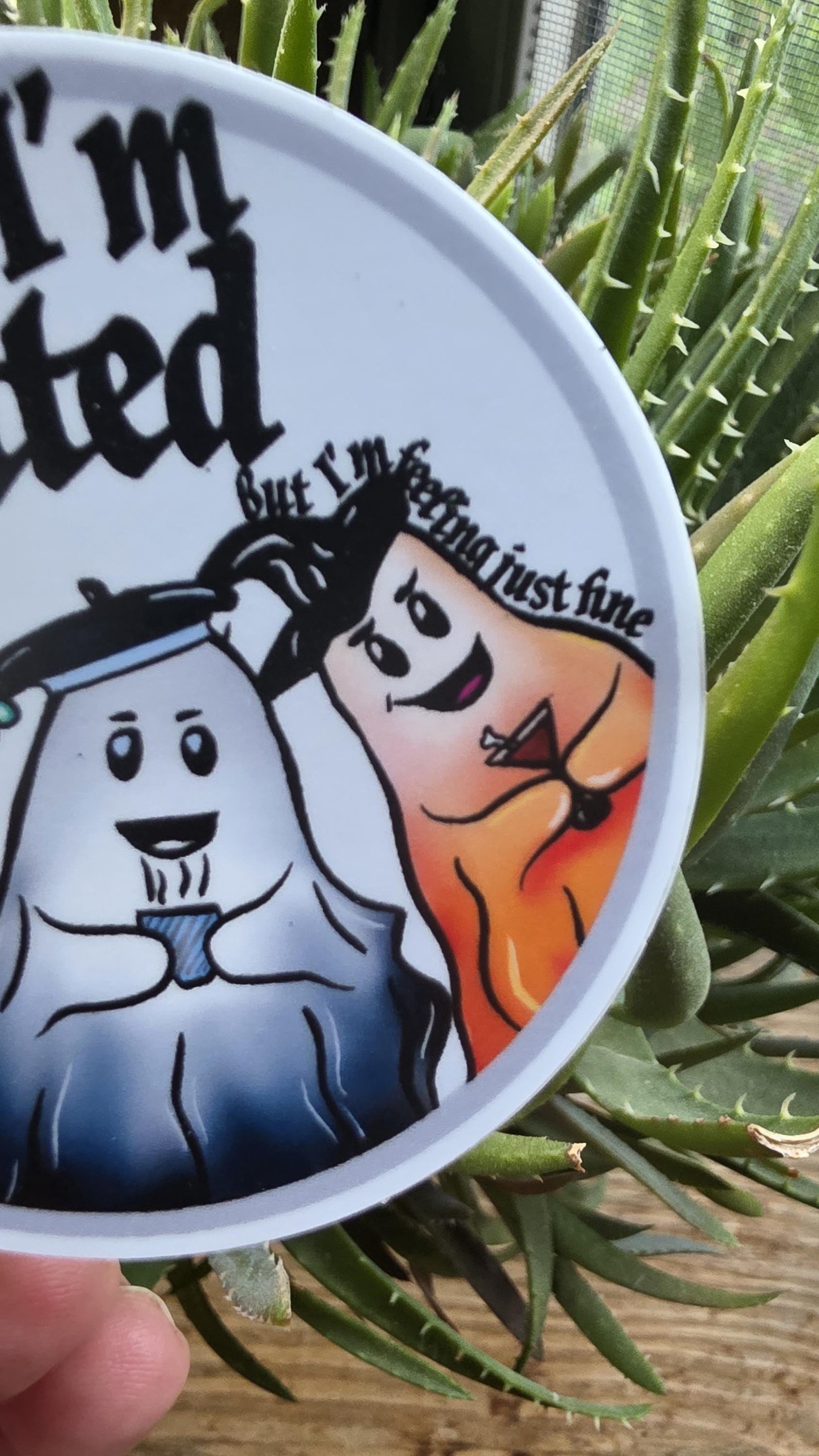 YES I'M HAUNTED Vinyl Sticker, Ghost Sticker, Halloween Sticker, Gifts for Witches, Gifts for Girlfriend, Gifts for Bestie, Laptop Sticker