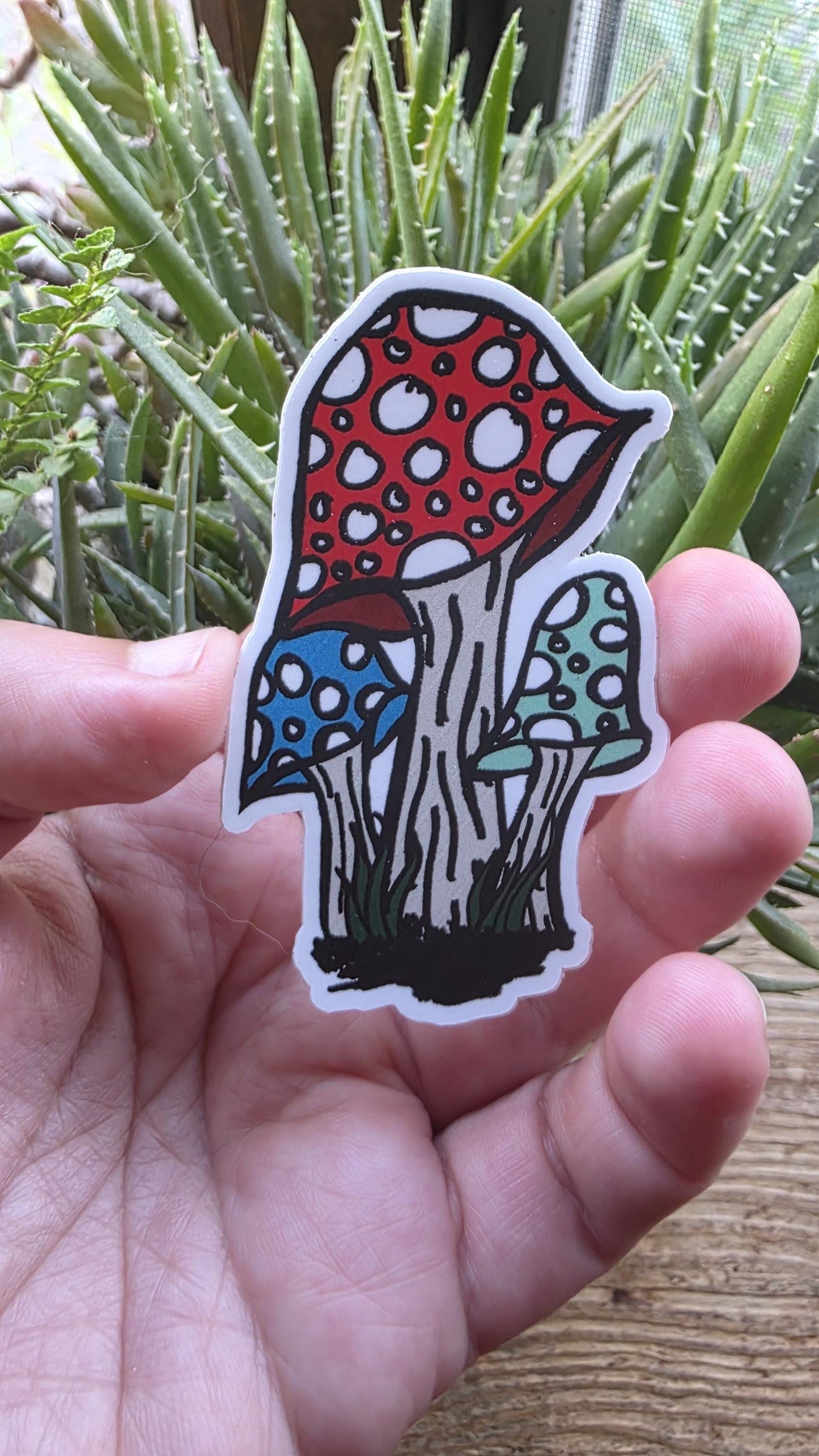 MAGICAL MUSHROOMS Stickers | Matte and Holographic Stickers | Waterproof Stickers | Cottagecore Sticker | Shroom Art | 3in Tall