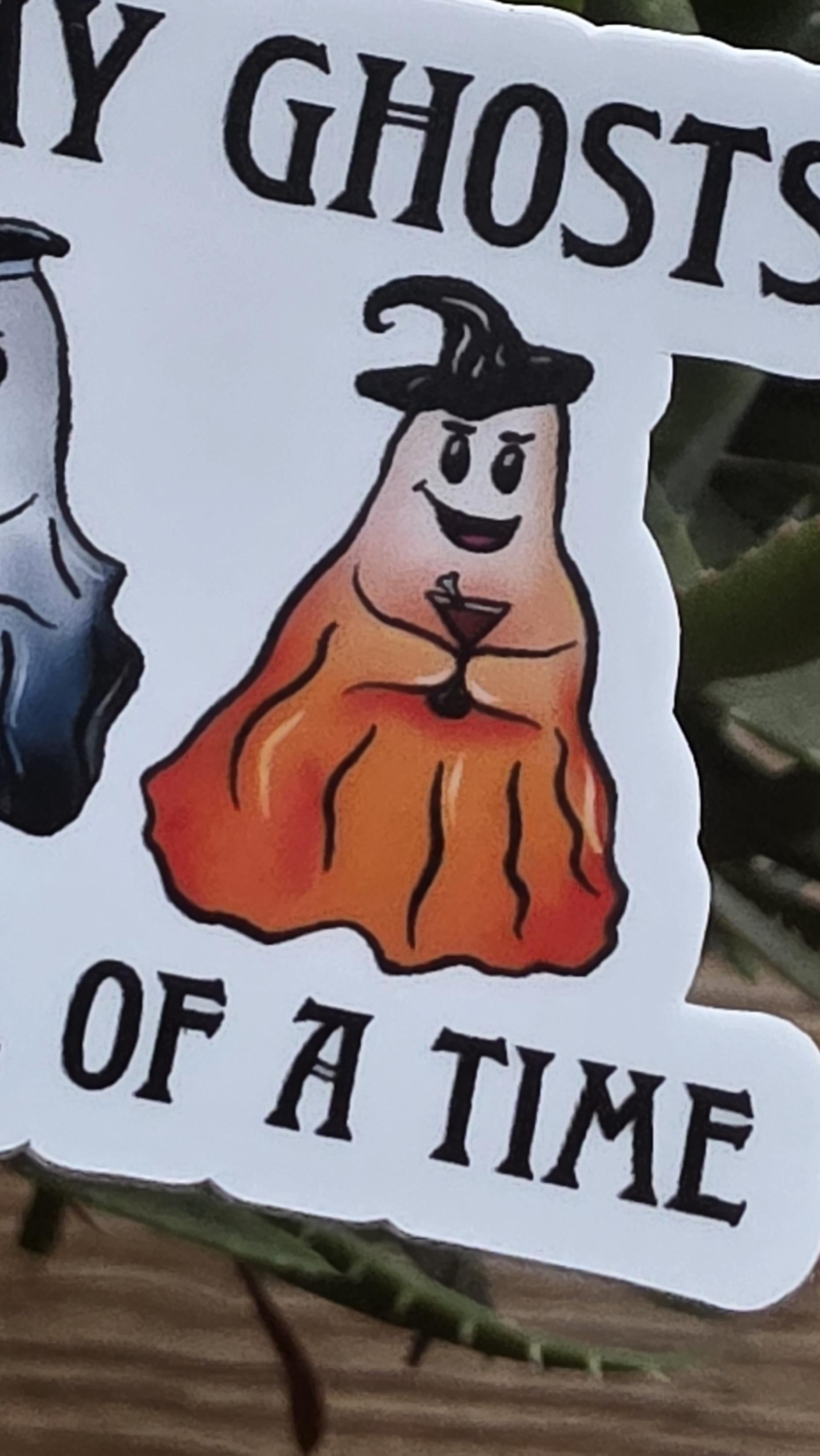 ME & MY GHOSTS Vinyl Sticker, Waterbottle Sticker, Laptop Decal, Ghost Sticker, Gift for Her, Gifts for Girlfriend, Halloween Sticker