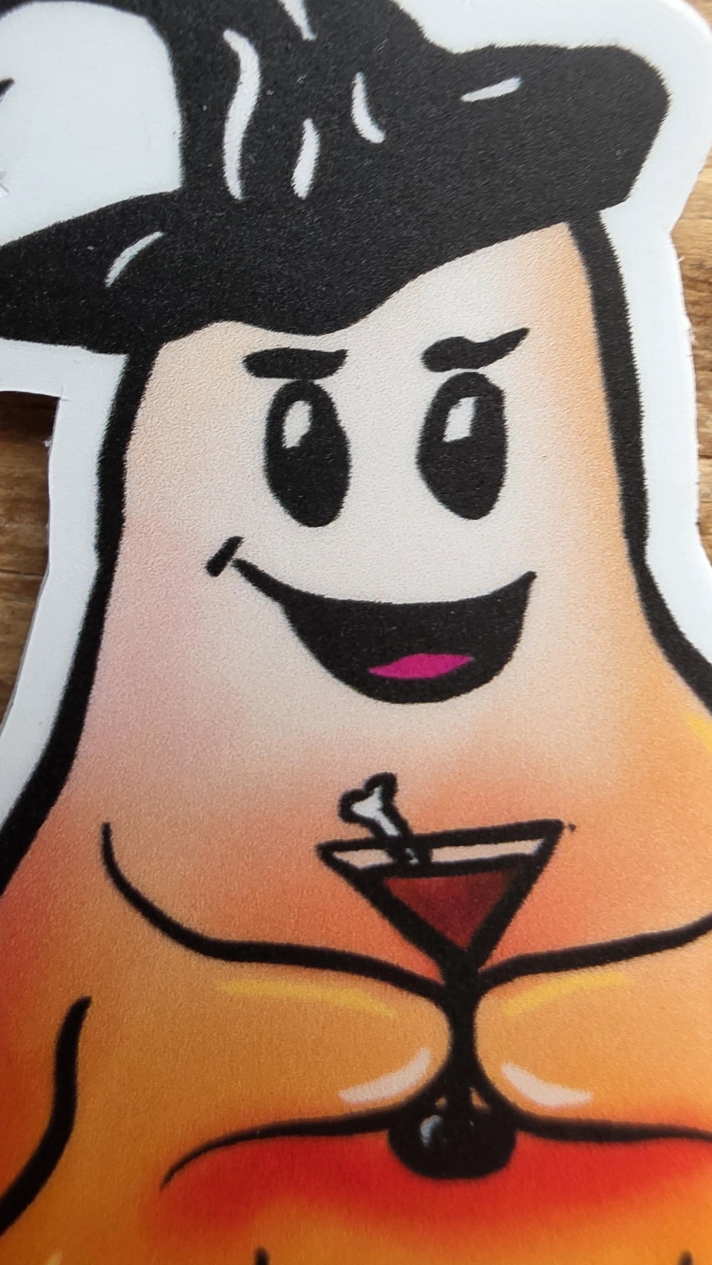 MARTINE THE GHOST Sticker, Martini-Drinking Ghost, Halloween Stickers, Gifts for Stationary Lovers, Gifts for Him, Halloween Stickers