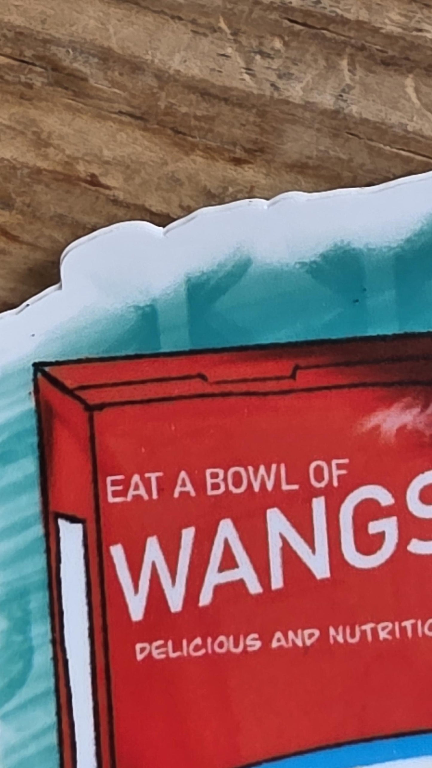 Eat a Bowl of Wangs Die-Cut Sticker, Funny Cereal Decal, Adult Humor, Sarcastic Gift, NSFW, 3 Inches