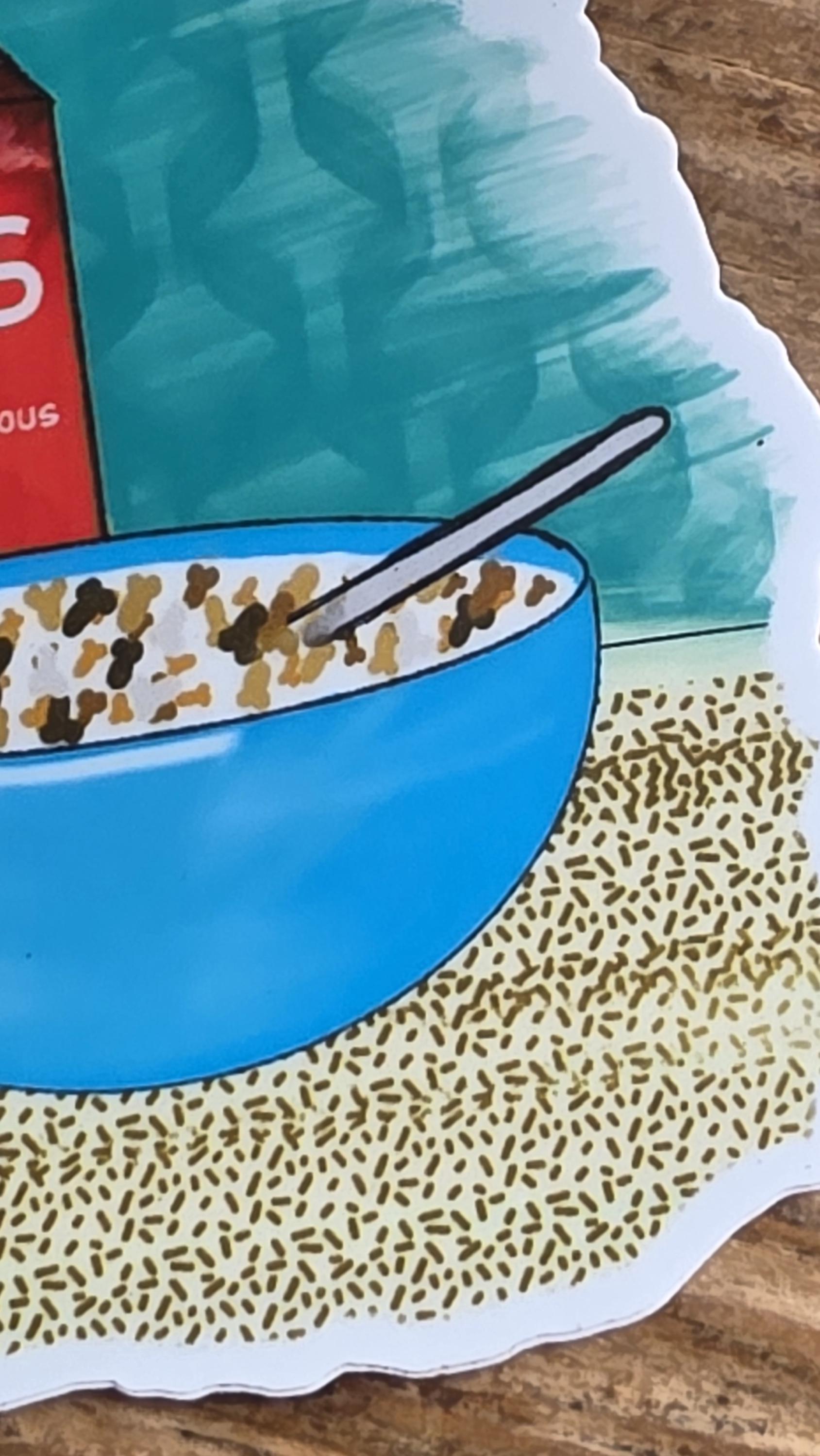 Eat a Bowl of Wangs Die-Cut Sticker, Funny Cereal Decal, Adult Humor, Sarcastic Gift, NSFW, 3 Inches