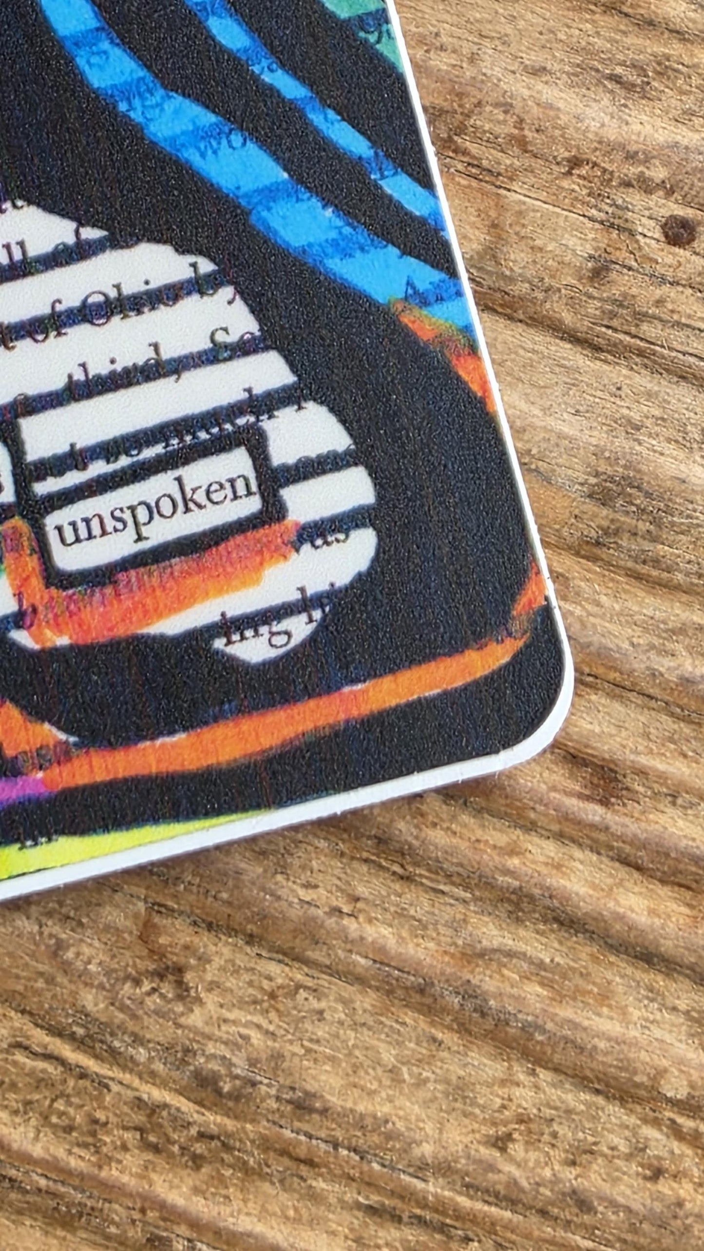 The Luster of Life Blackout Poetry Sticker, 3" Tall Cheetah Print Decal, Affirmation Sticker, Book Lover Gift, Waterproof Vinyl