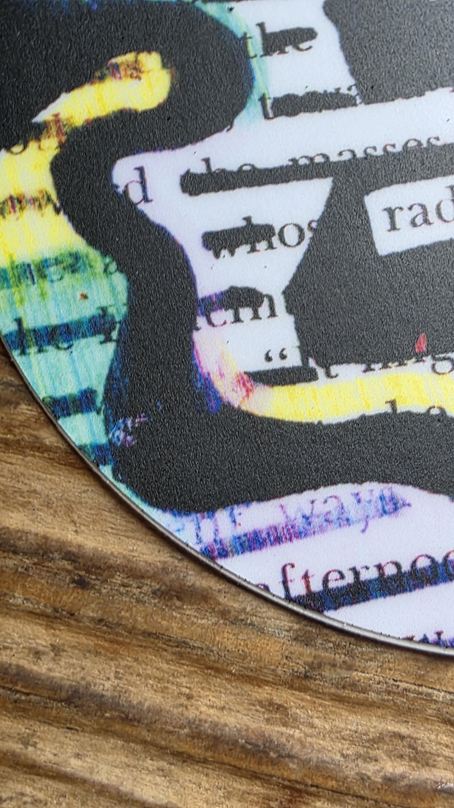 The Chapter in the Midst of Radiance Sticker for Writers, Blackout Poetry Decal, Abstract Art, Waterproof Vinyl, Bookish Gift