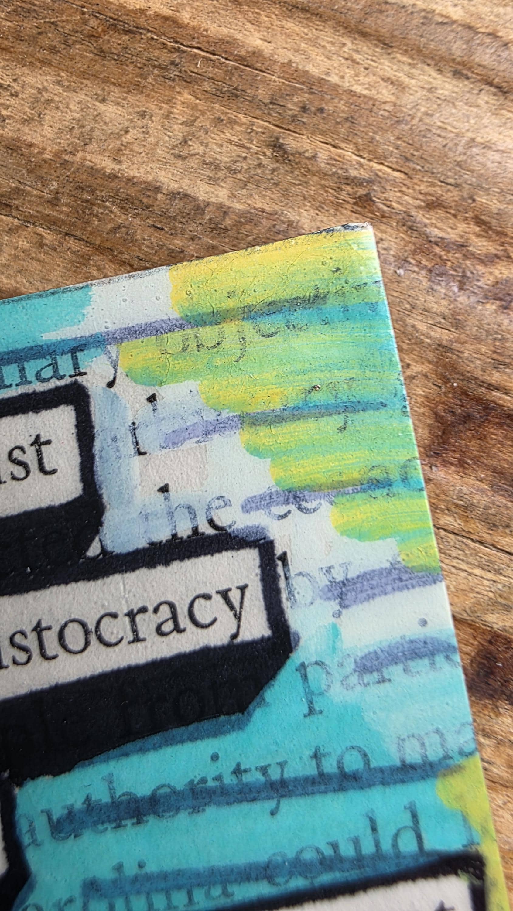 Against the Aristocracy Denying Equitable Control Magnet, One of a Kind Magnet Made from an Upcycled Book