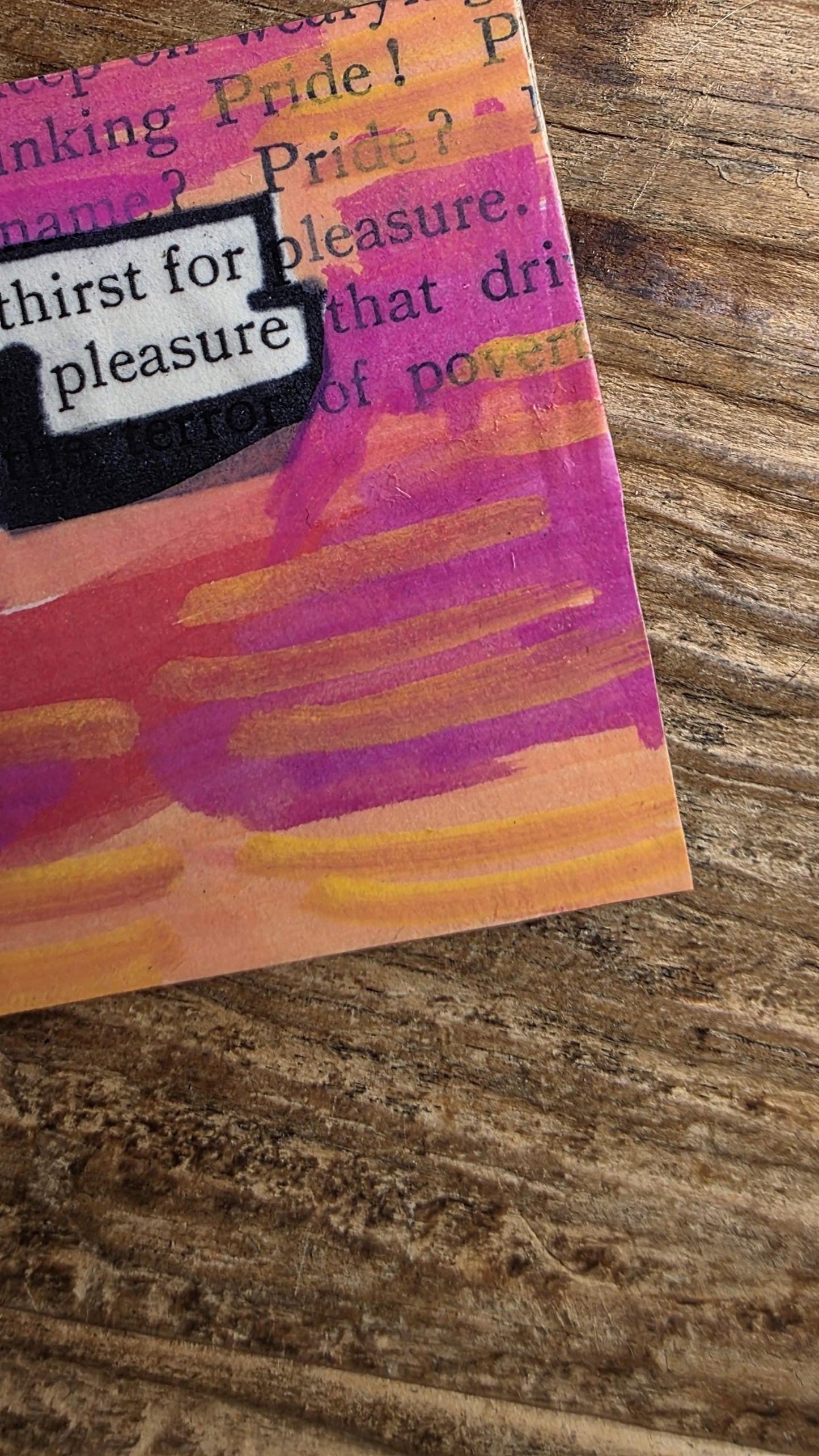 A Thirst for Pleasure" Magnet | Romance Reader Literary Art, Blackout Poetry Design