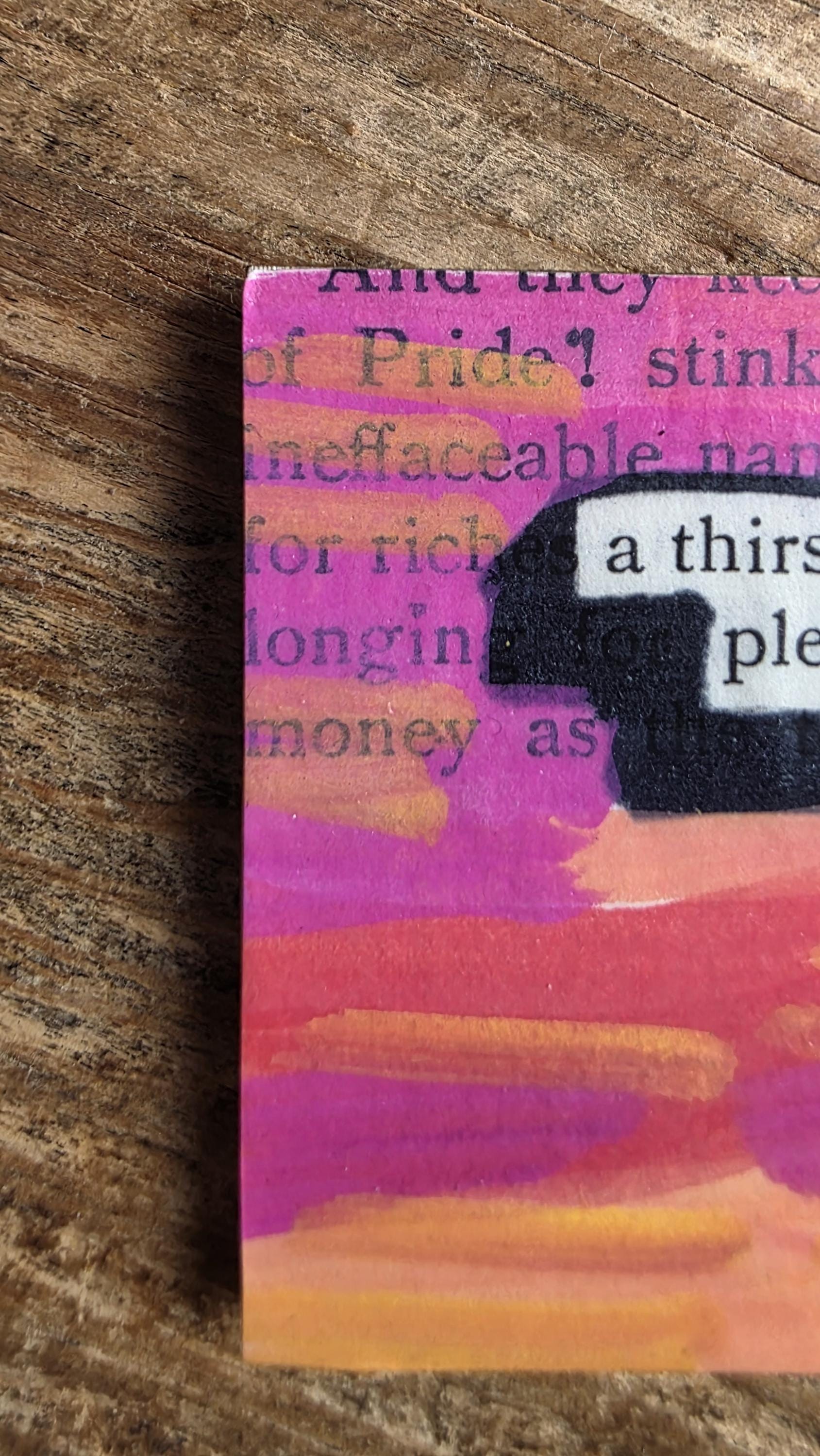 A Thirst for Pleasure" Magnet | Romance Reader Literary Art, Blackout Poetry Design