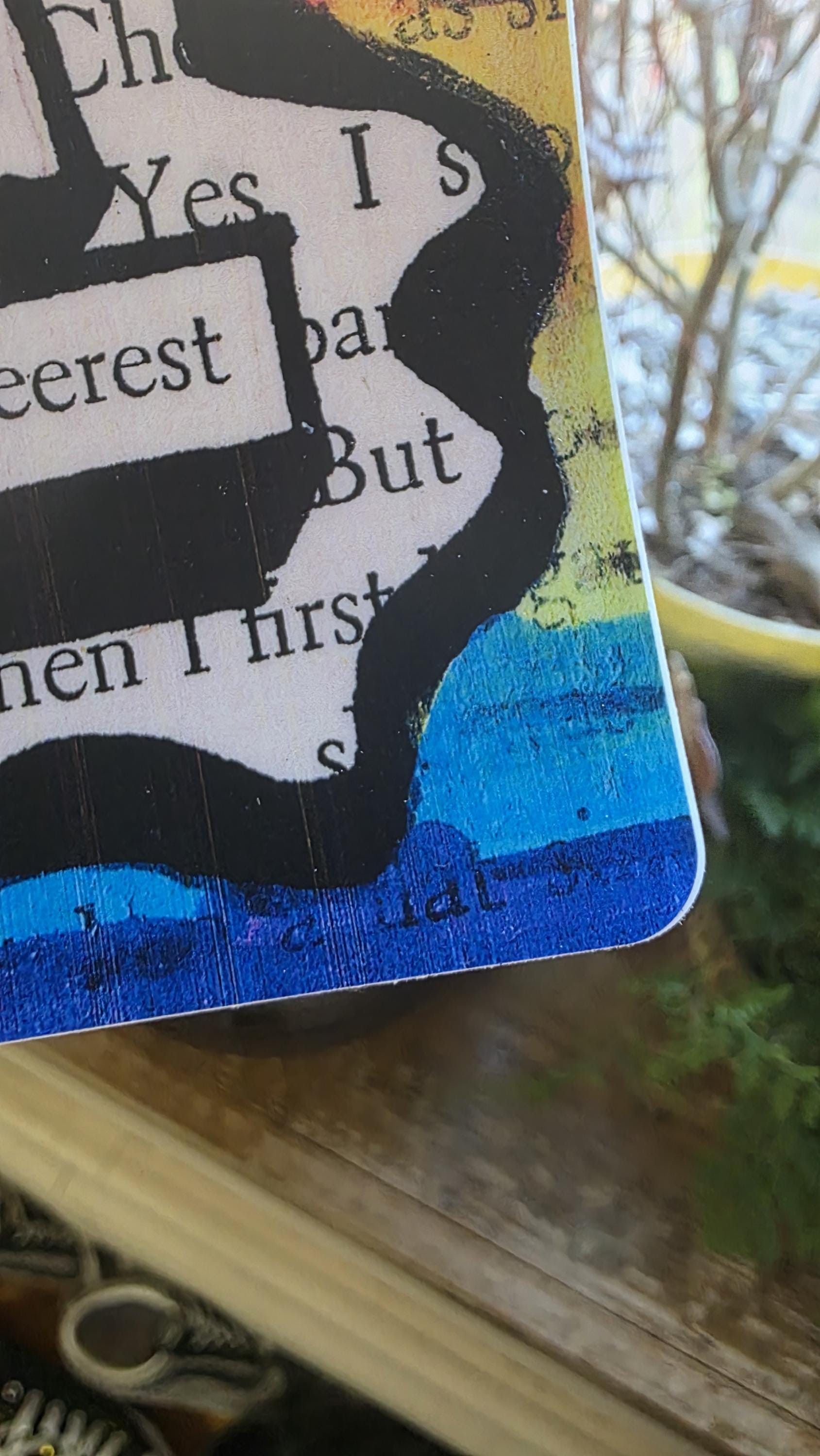 Call Me The Queerest Rainbow Blackout Poetry Design, 3 Inch Waterproof Sticker for Journals and Bottles