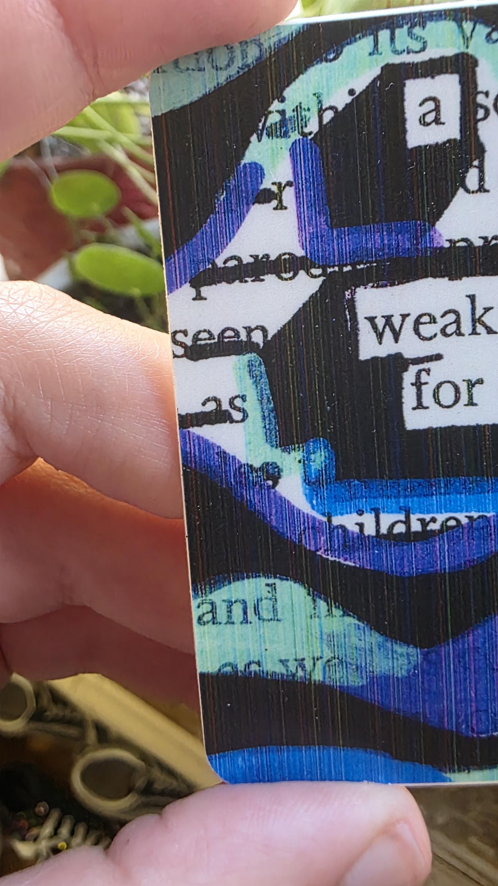 A Weakness for Creating Chaos, Mystical Blackout Poetry Vinyl Sticker
