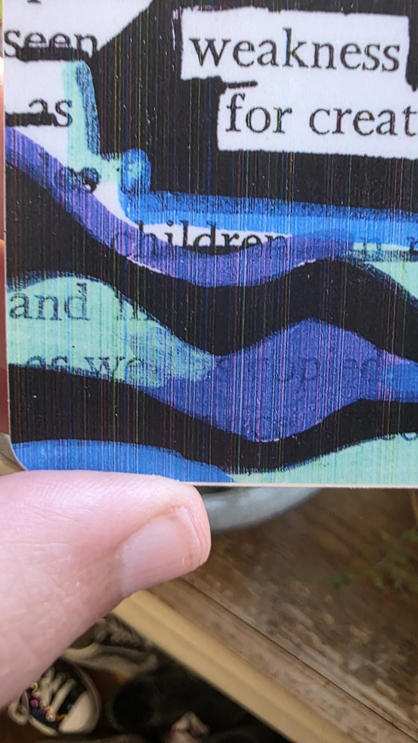 A Weakness for Creating Chaos, Mystical Blackout Poetry Vinyl Sticker