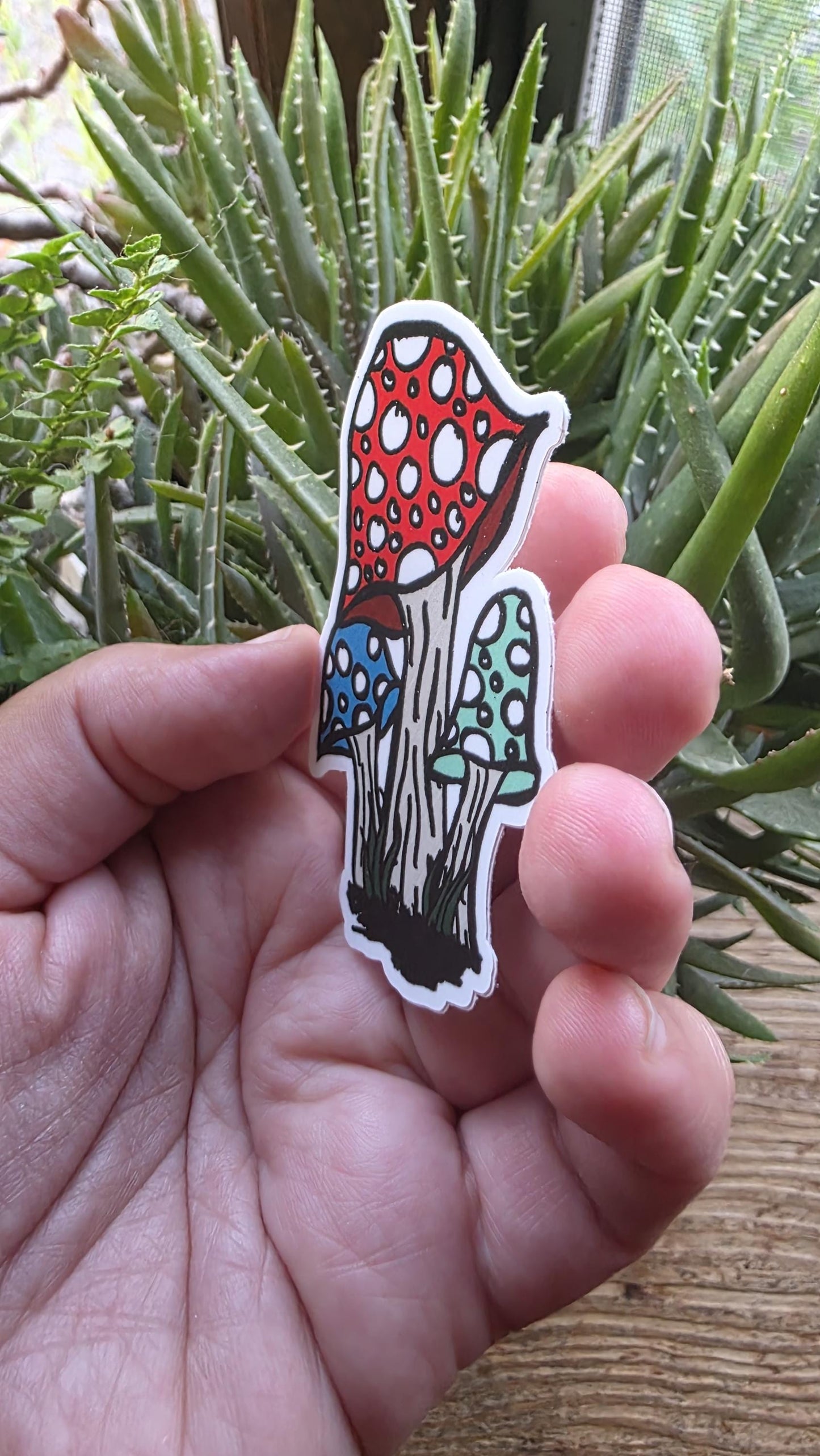 MAGICAL MUSHROOMS Stickers | Matte and Holographic Stickers | Waterproof Stickers | Cottagecore Sticker | Shroom Art | 3in Tall