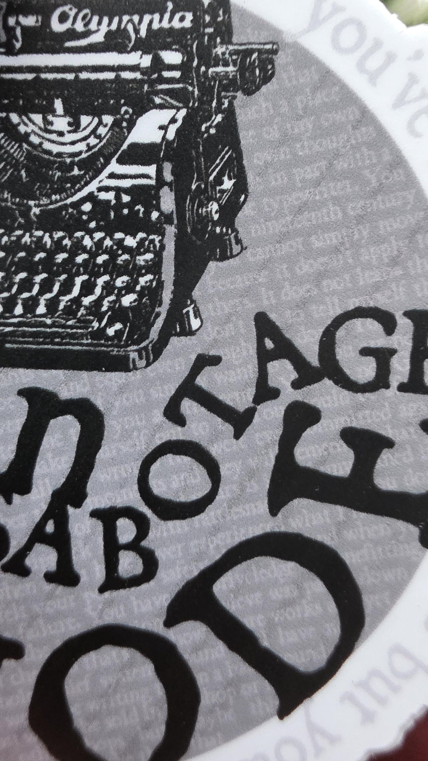 SELF-SABATOGE MODE Vinyl Sticker, Laminated Vinyl Sticker with Typewriter, Writer Stickers, Poet Stickers, Stocking Stuffers, Vinyl Decal