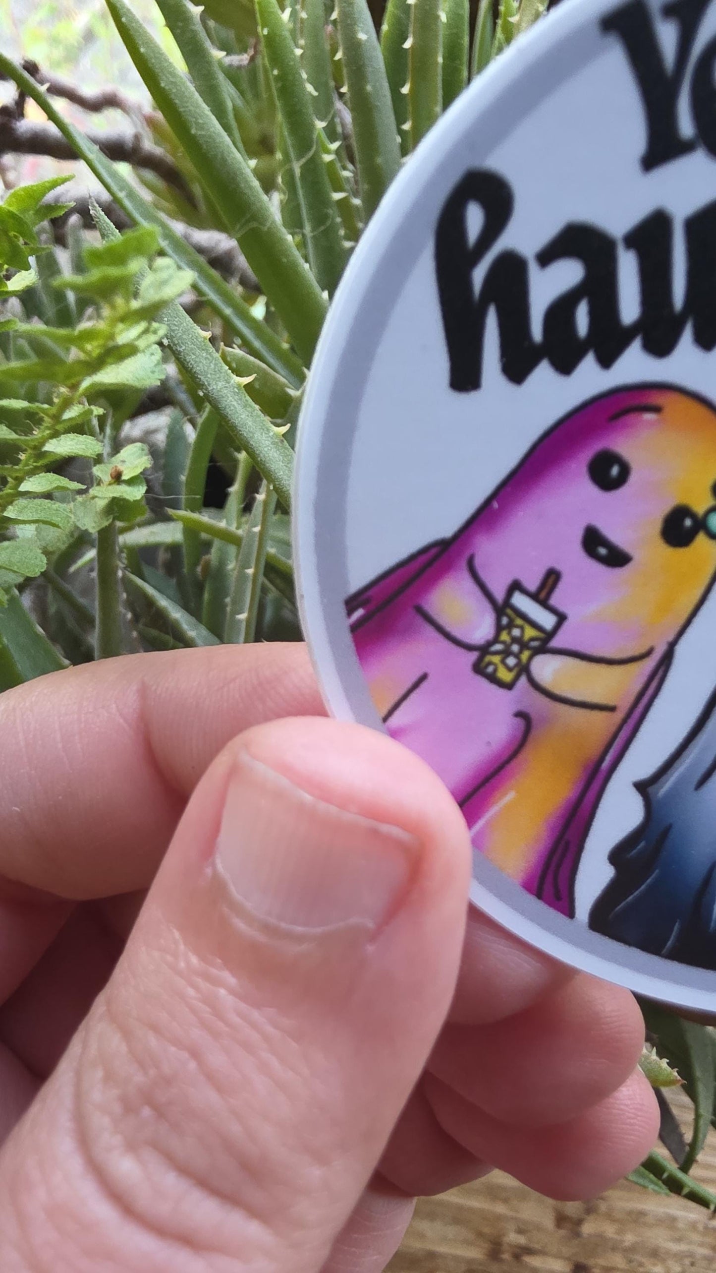 YES I'M HAUNTED Vinyl Sticker, Ghost Sticker, Halloween Sticker, Gifts for Witches, Gifts for Girlfriend, Gifts for Bestie, Laptop Sticker