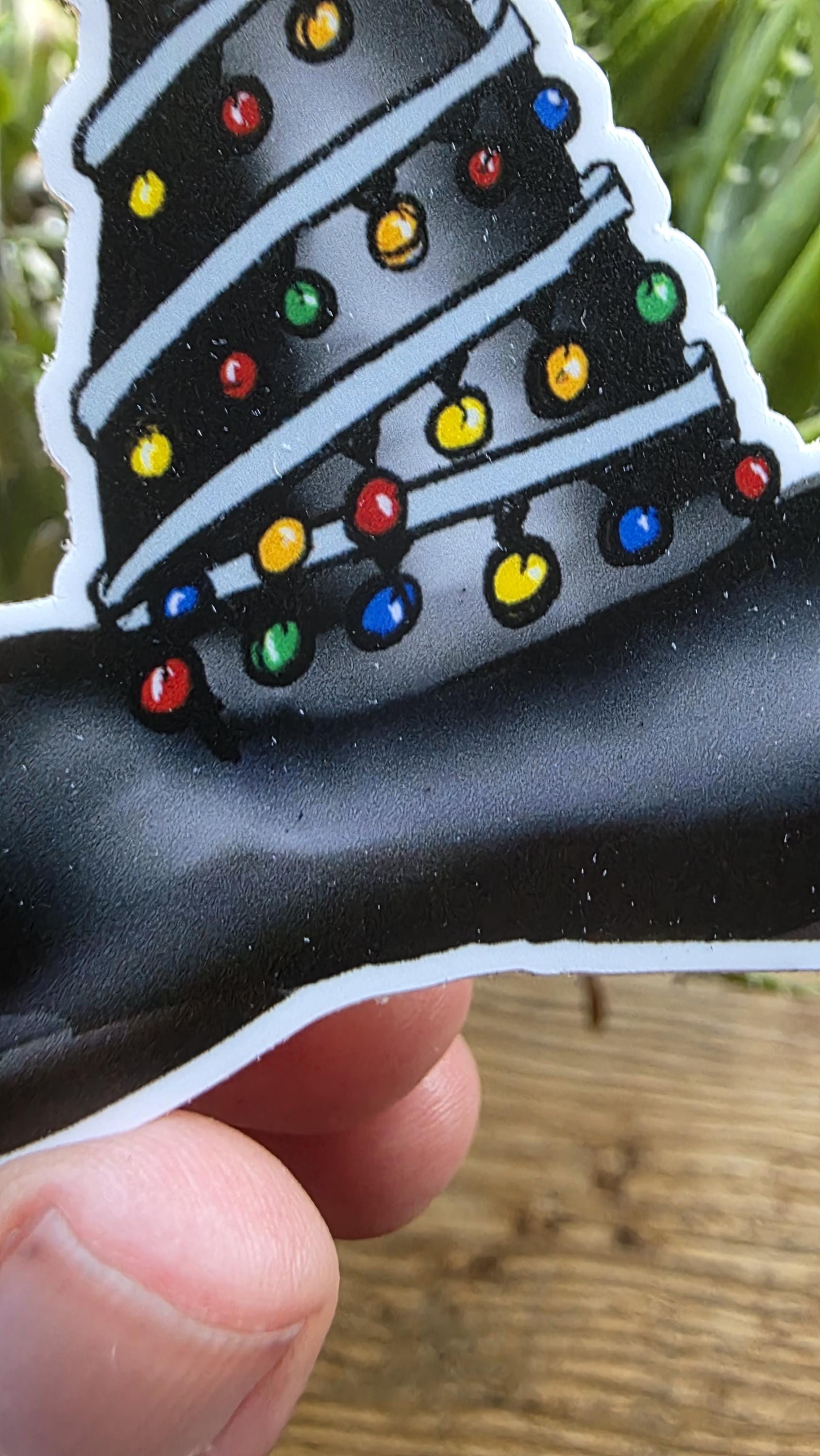 Festive Witch Hat Sticker – 3 Inch Matte Vinyl, Yuletide Holiday Magic, Halloween and Christmas Digital Artwork