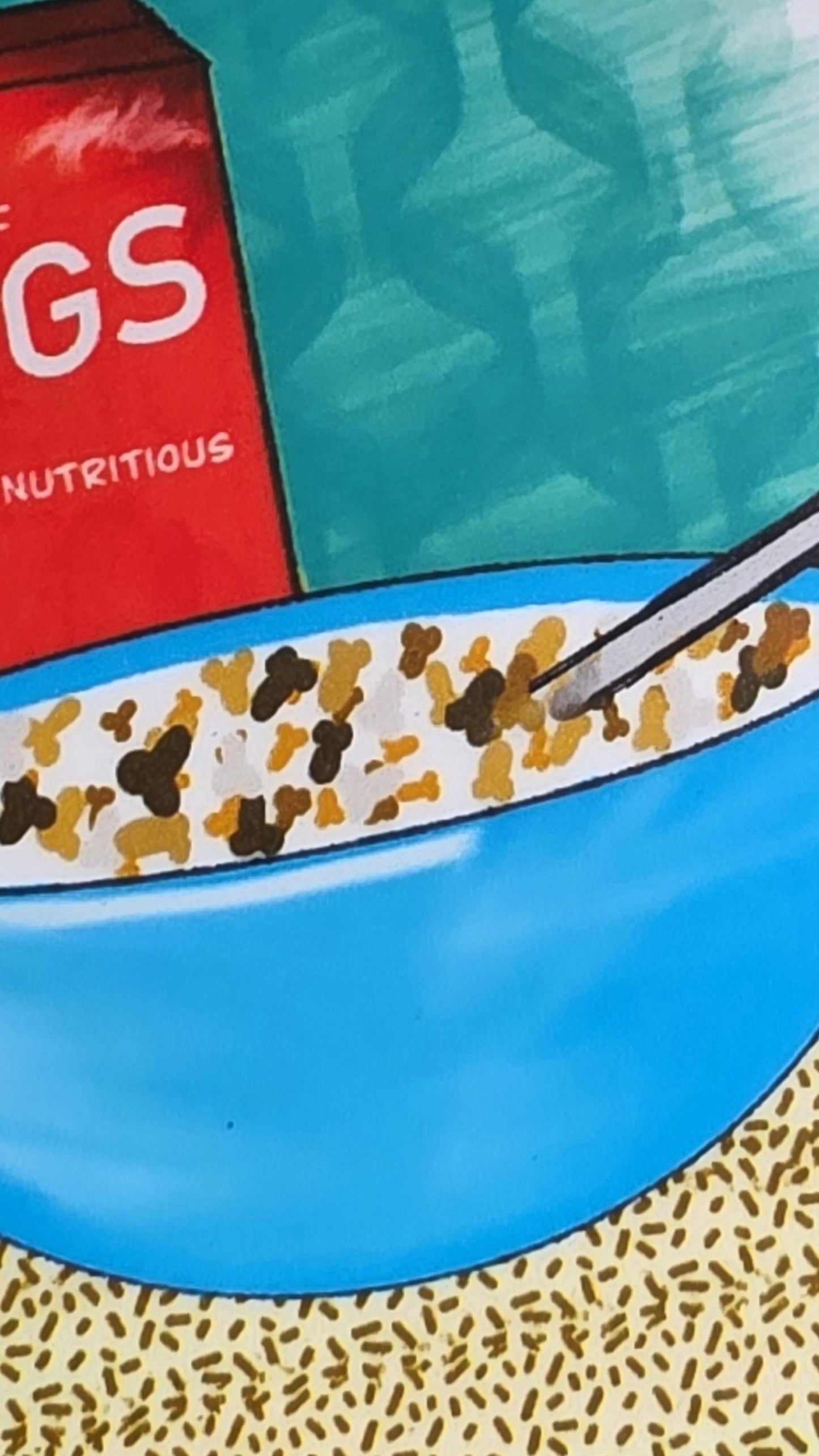 Eat a Bowl of Wangs Die-Cut Sticker, Funny Cereal Decal, Adult Humor, Sarcastic Gift, NSFW, 3 Inches