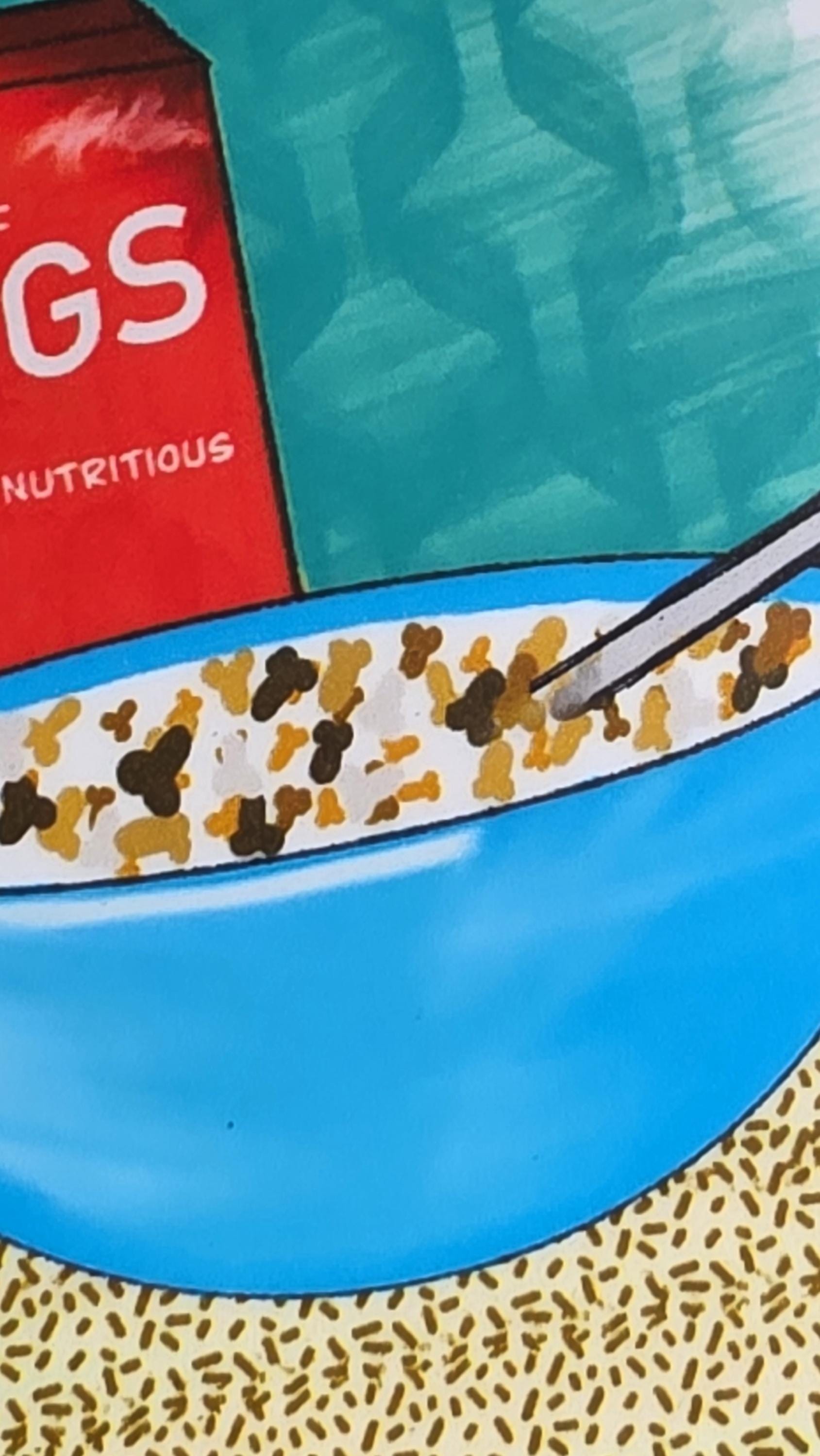 Eat a Bowl of Wangs Die-Cut Sticker, Funny Cereal Decal, Adult Humor, Sarcastic Gift, NSFW, 3 Inches