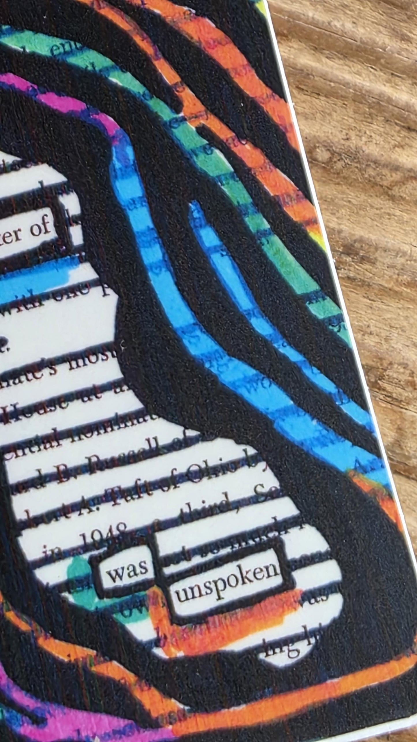 The Luster of Life Blackout Poetry Sticker, 3" Tall Cheetah Print Decal, Affirmation Sticker, Book Lover Gift, Waterproof Vinyl