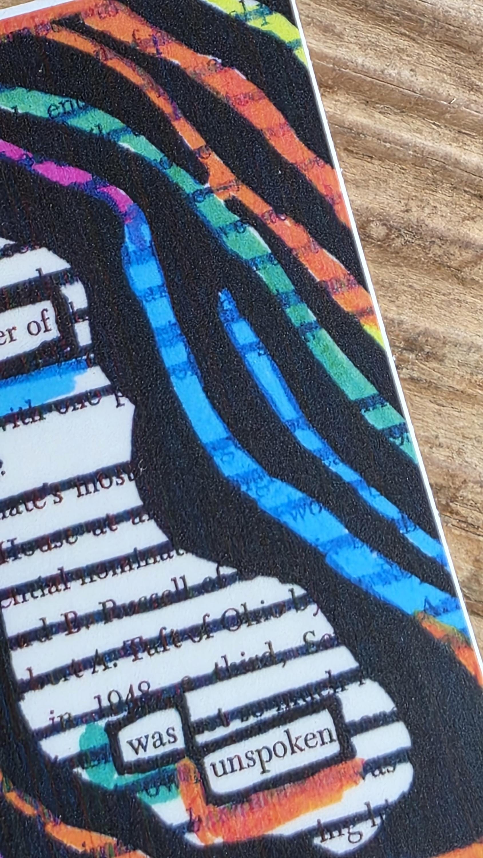 The Luster of Life Blackout Poetry Sticker, 3" Tall Cheetah Print Decal, Affirmation Sticker, Book Lover Gift, Waterproof Vinyl