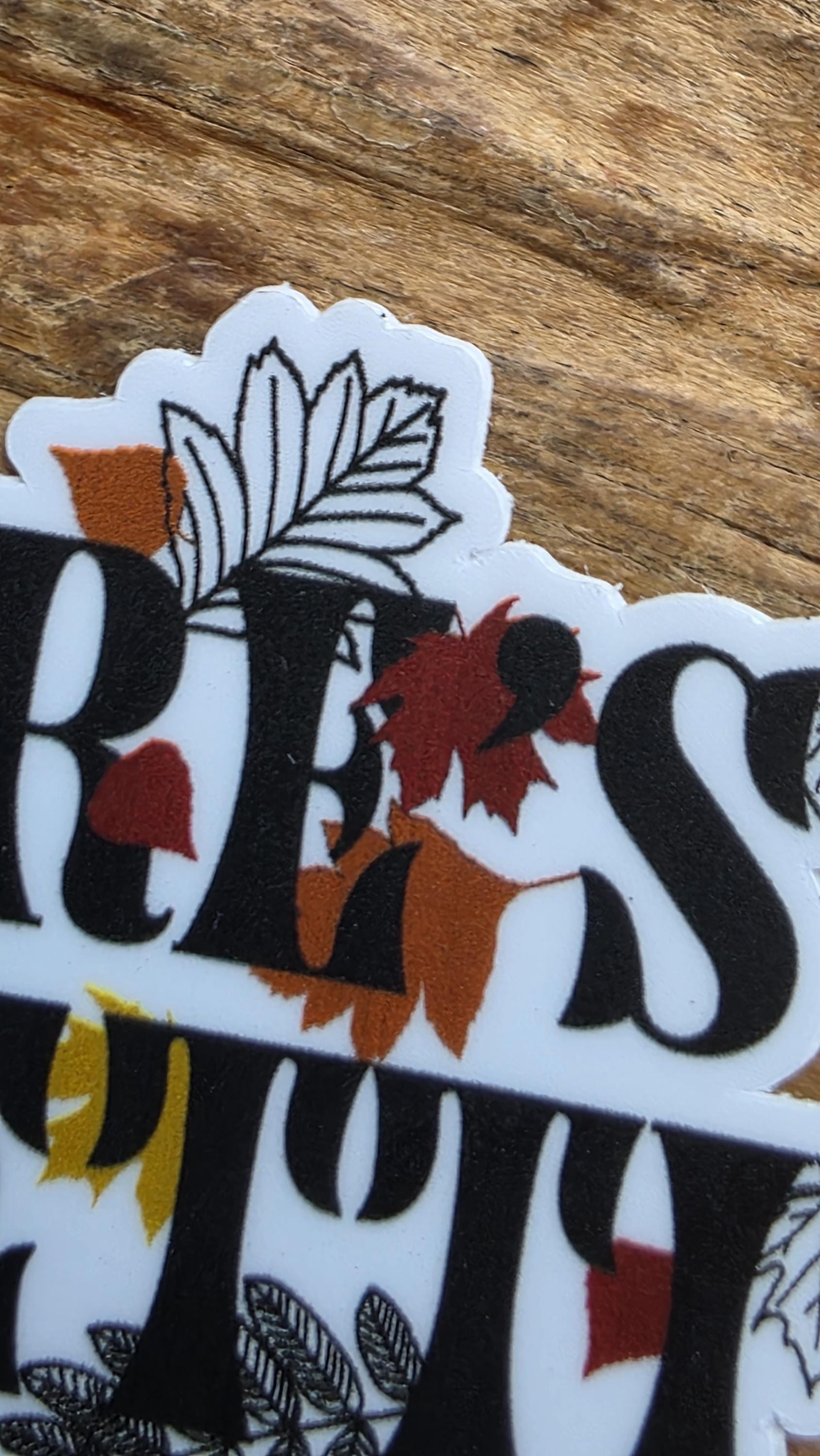 Nature’s Confetti Vinyl Sticker – 3 Inch Die Cut Waterproof Autumn Leaves Design for Laptops, Journals, and Water Bottles