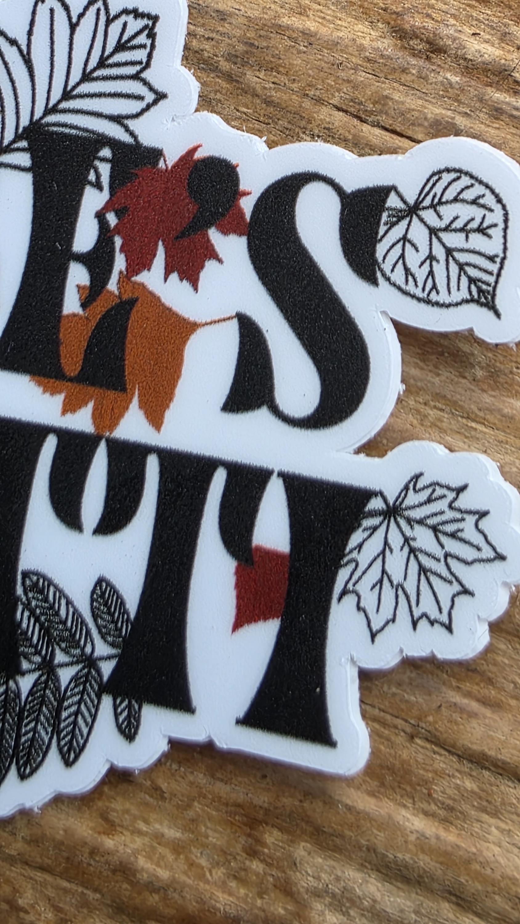 Nature’s Confetti Vinyl Sticker – 3 Inch Die Cut Waterproof Autumn Leaves Design for Laptops, Journals, and Water Bottles