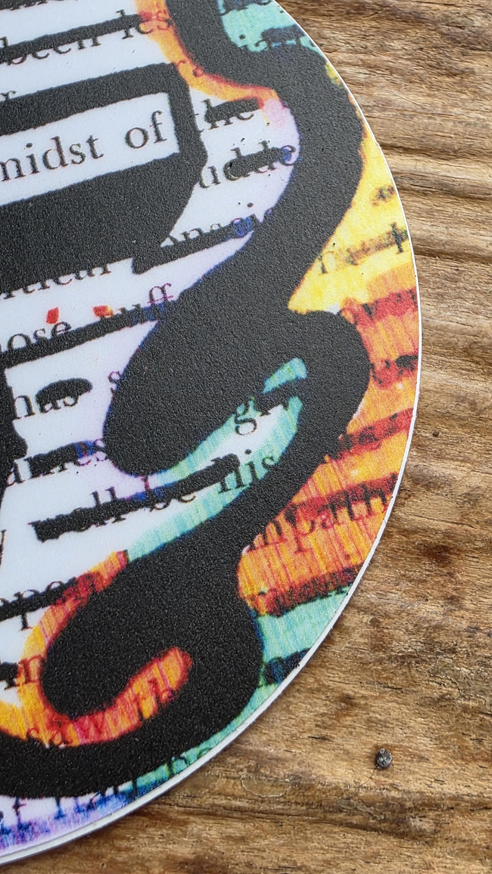 The Chapter in the Midst of Radiance Sticker for Writers, Blackout Poetry Decal, Abstract Art, Waterproof Vinyl, Bookish Gift