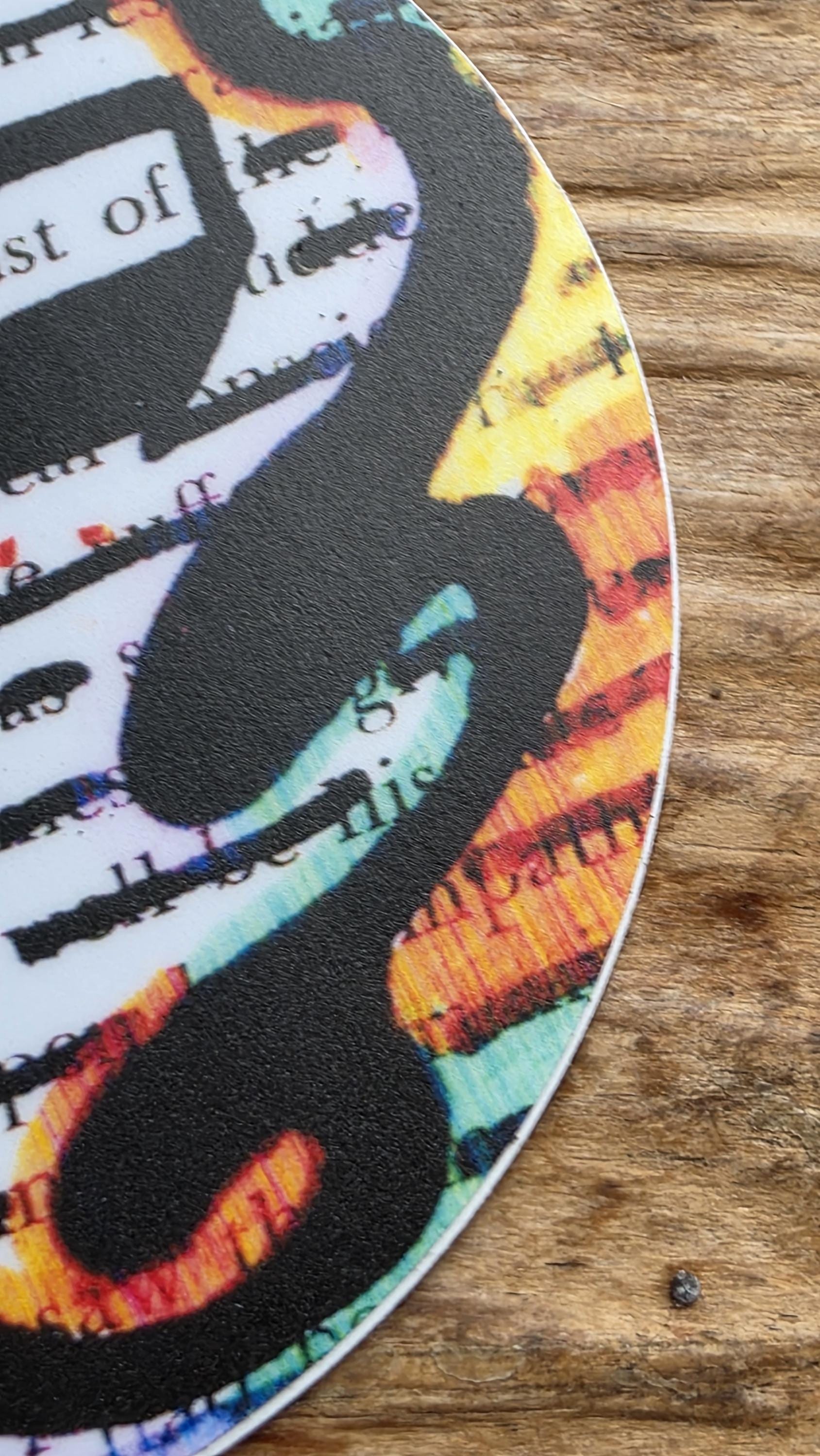 The Chapter in the Midst of Radiance Sticker for Writers, Blackout Poetry Decal, Abstract Art, Waterproof Vinyl, Bookish Gift