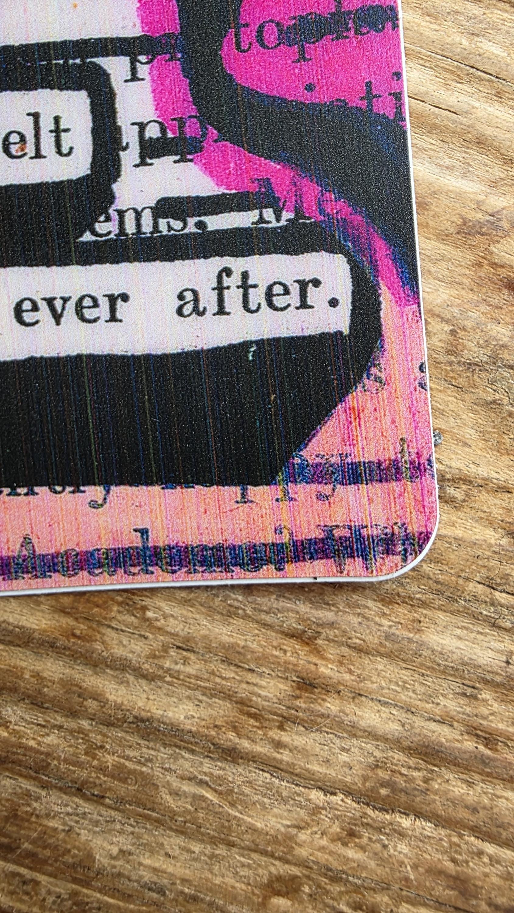 A Heartfelt Happily Ever After Vinyl Sticker - Romantic Book Art for Laptop, Water Bottle, & Car | Valentine's Day Gift | Wedding Stationary